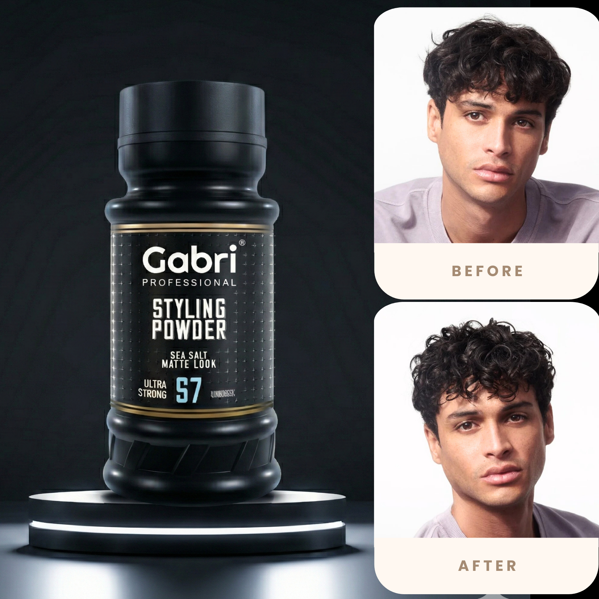 Gabri Professional - Hair Styling Powder Sea Salt Matte Look S7 Ultra Strong 21g