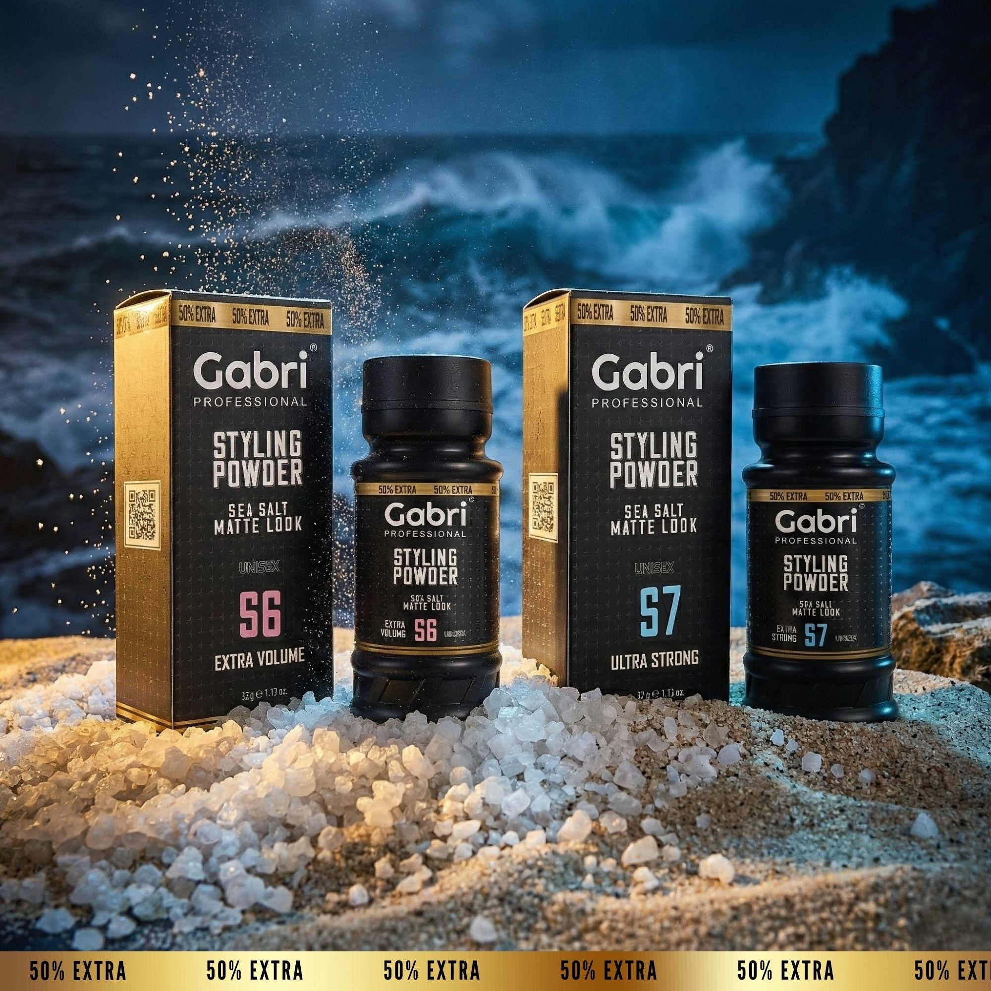 Gabri Professional - Hair Styling Powder Sea Salt Matte Look S7 Ultra Strong 32g