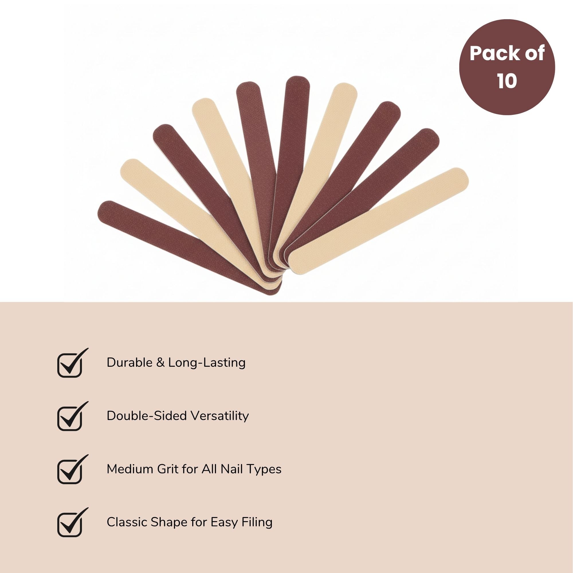 Gelluv - Double Sided Emery Boards (Pack of 10)