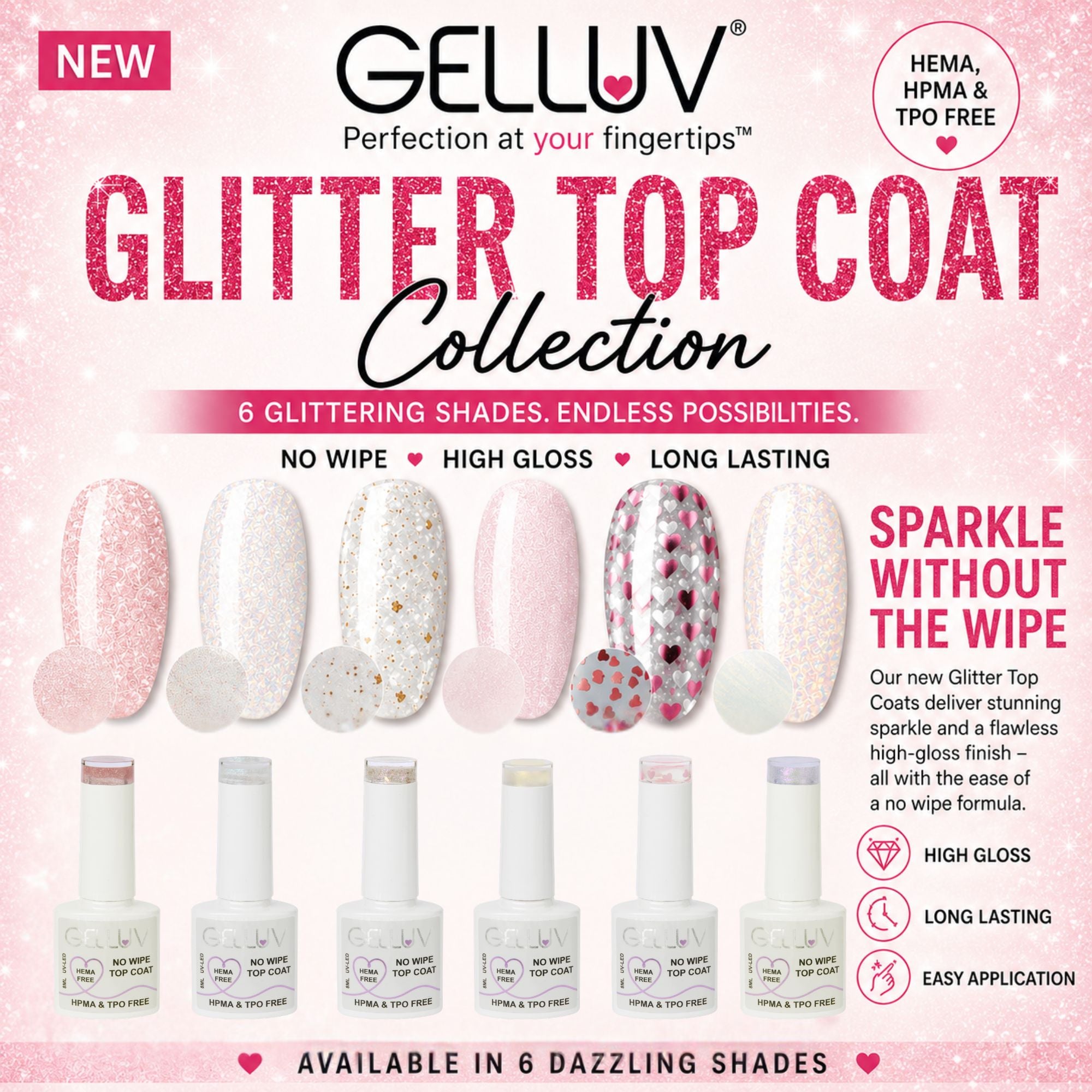 Gelluv - Glitter Top Coat Divine 8ml