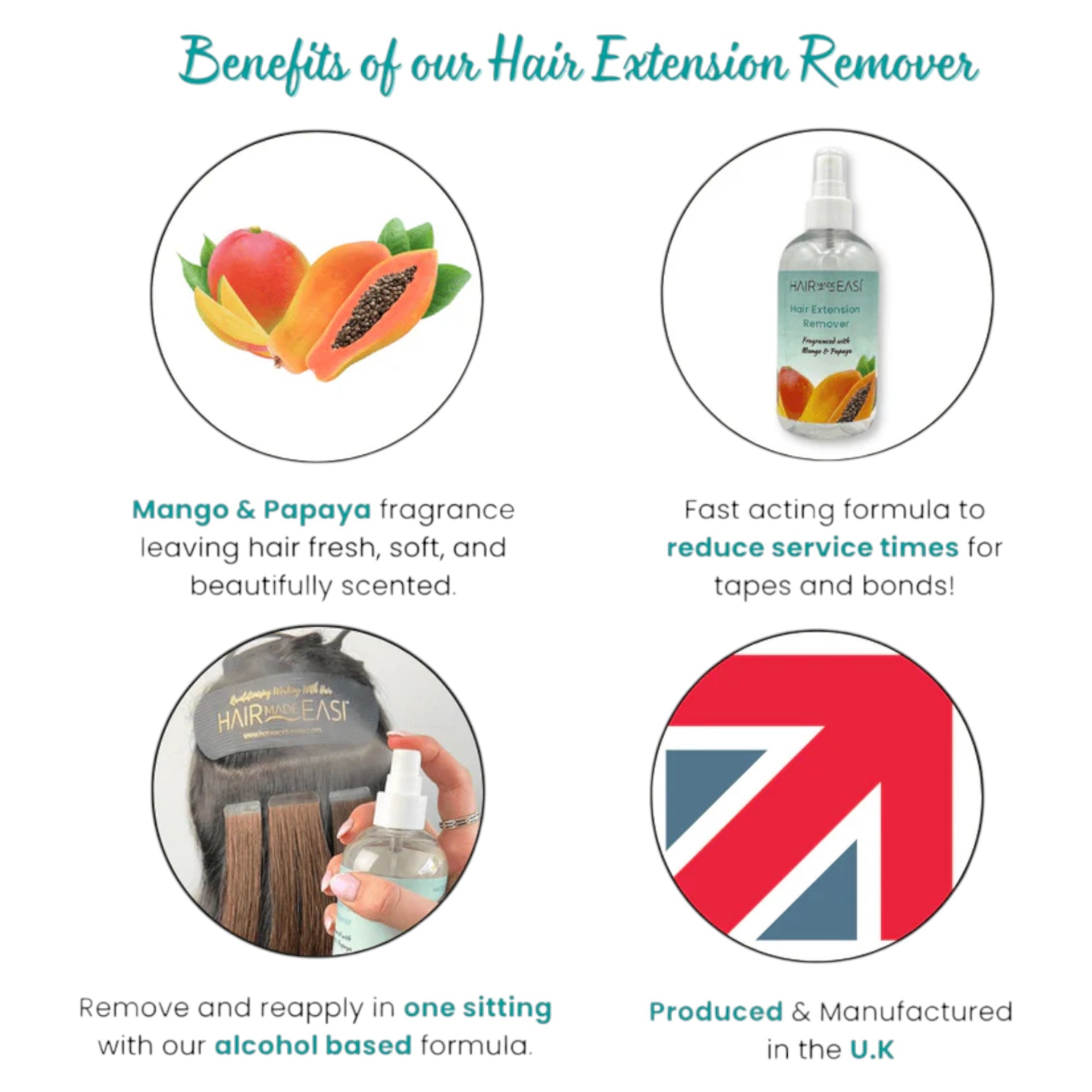 Hair Made Easi - Hair Extension Remover Spray Mango & Papaya 250ml