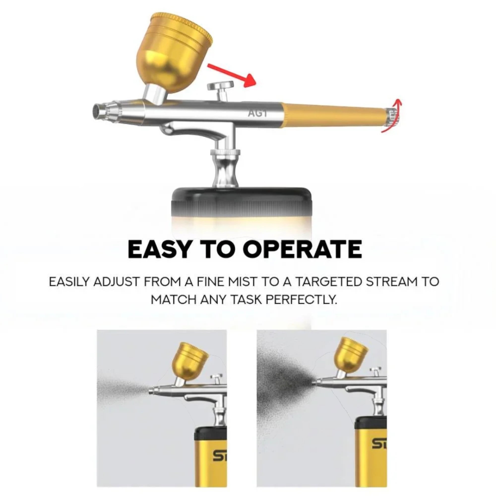 Supreme Trimmer - Airbrush Gun Kit - Gold