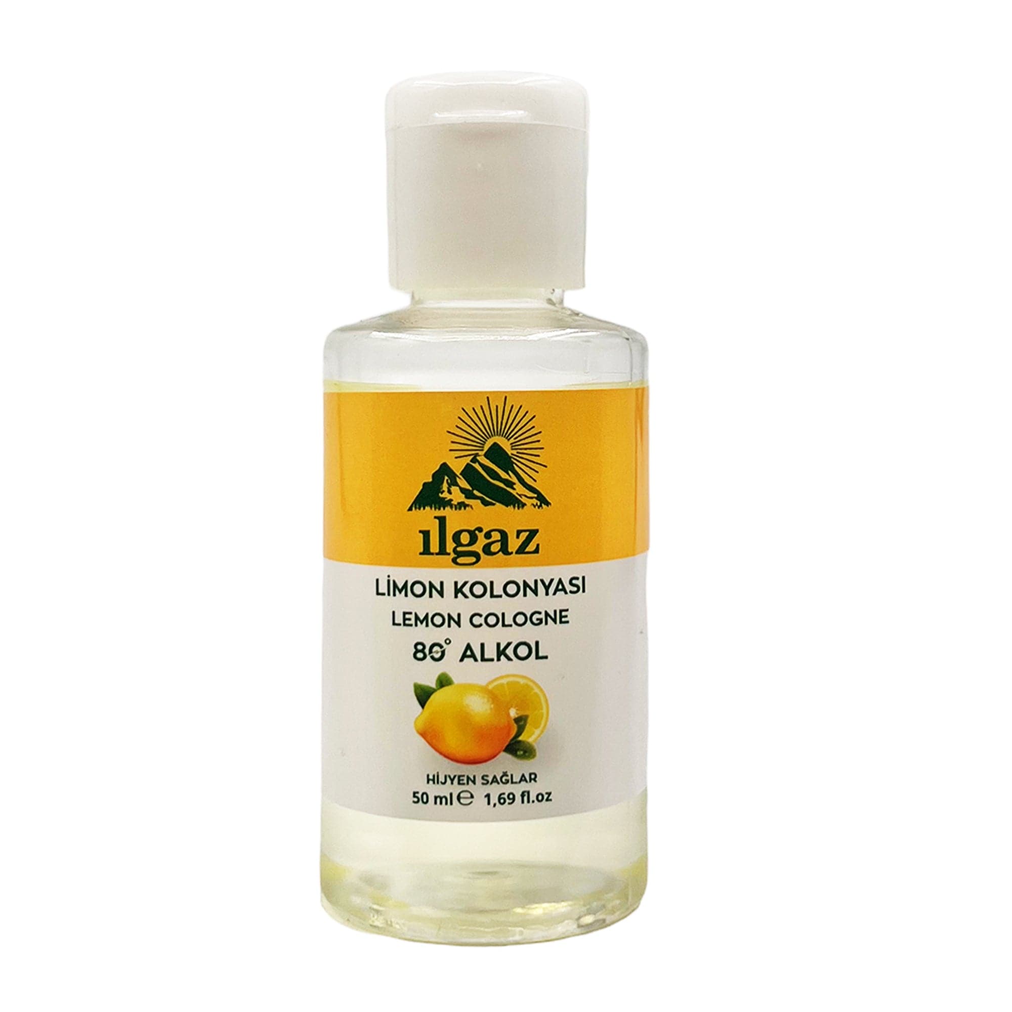 Ilgaz - Lemon Cologne 80-Proof Portable Pocket Travel Size 50ml