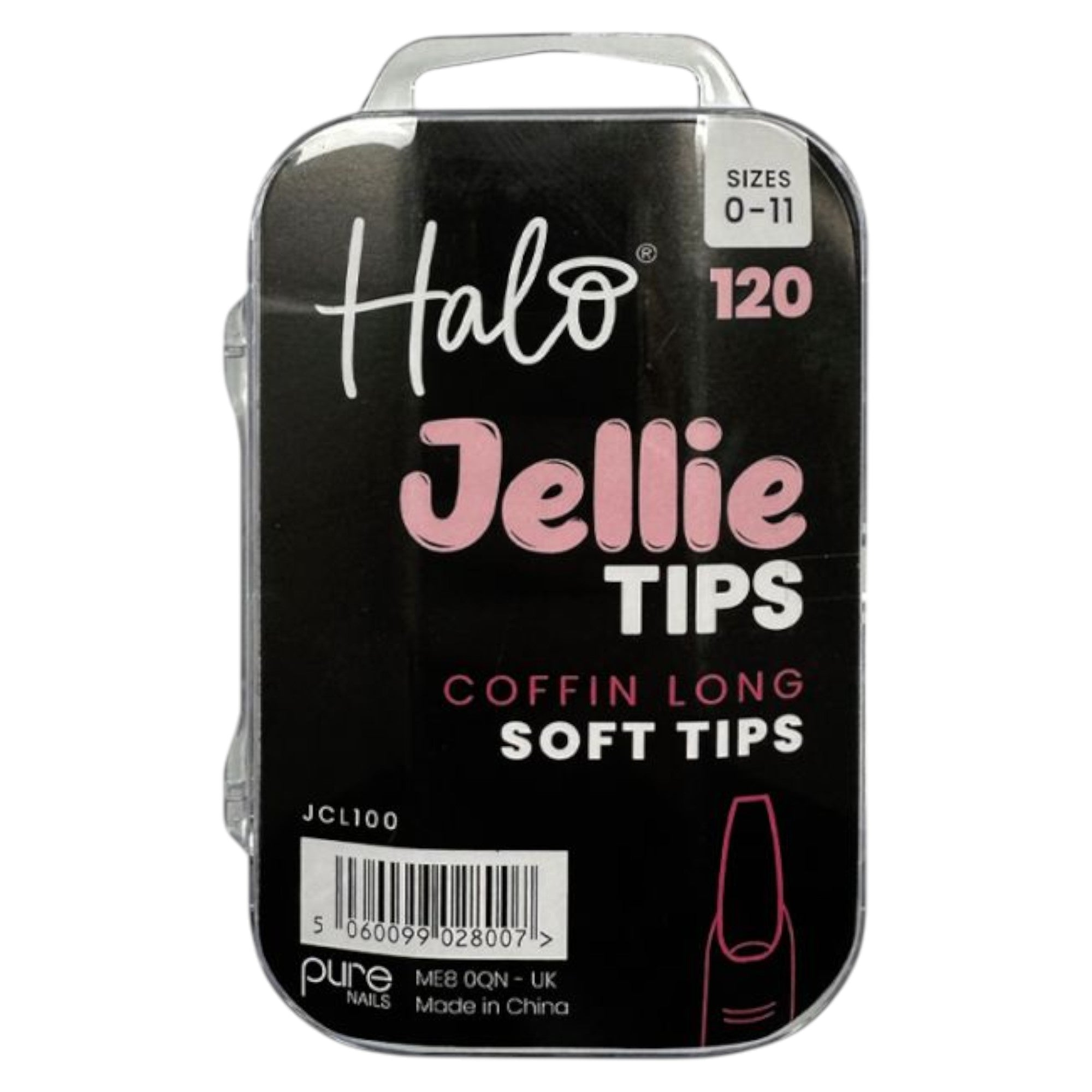 Halo - Jellie Nail Tips Coffin 0-11 Sizes