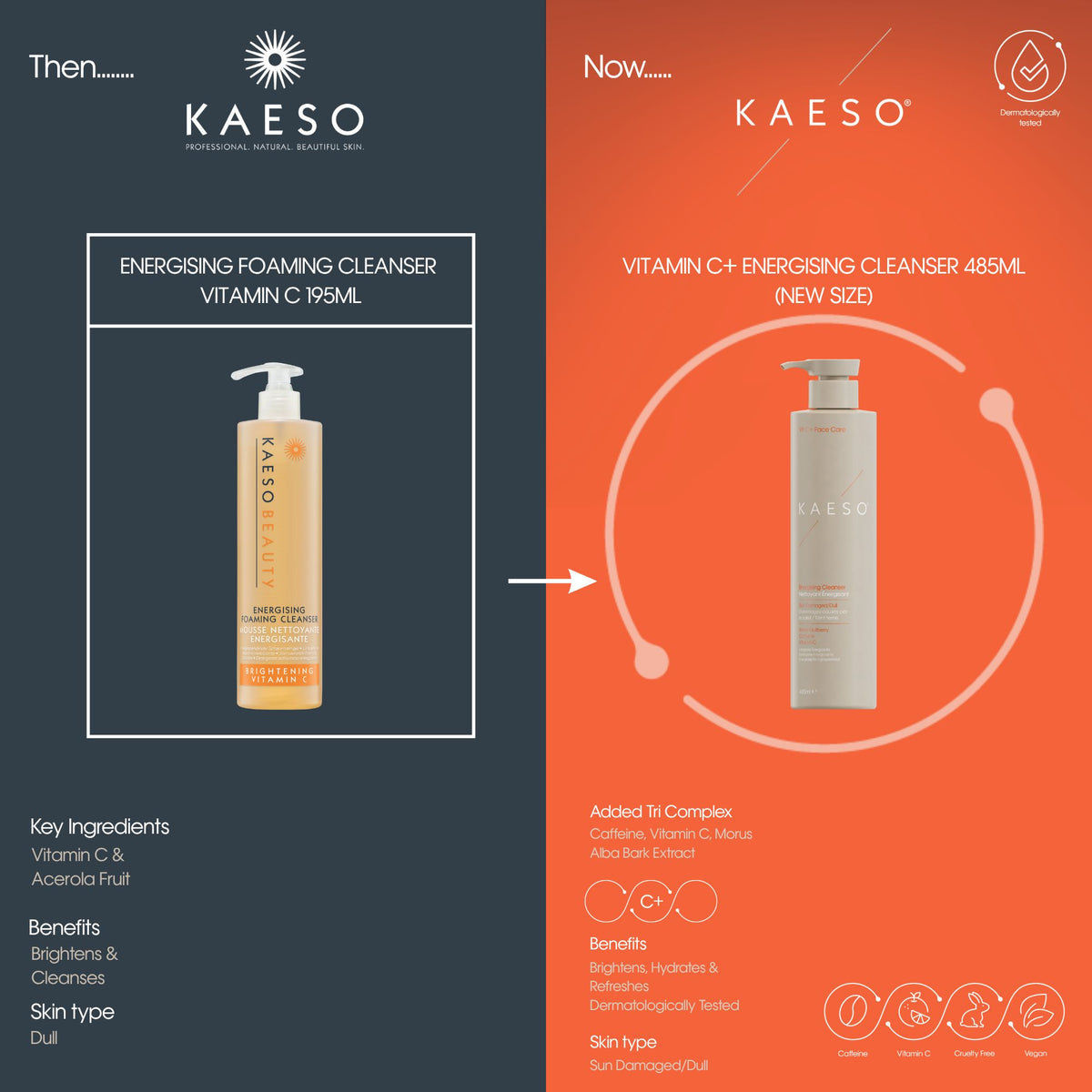 Kaeso - Vitamin C+ Energising Cleanser 485ml