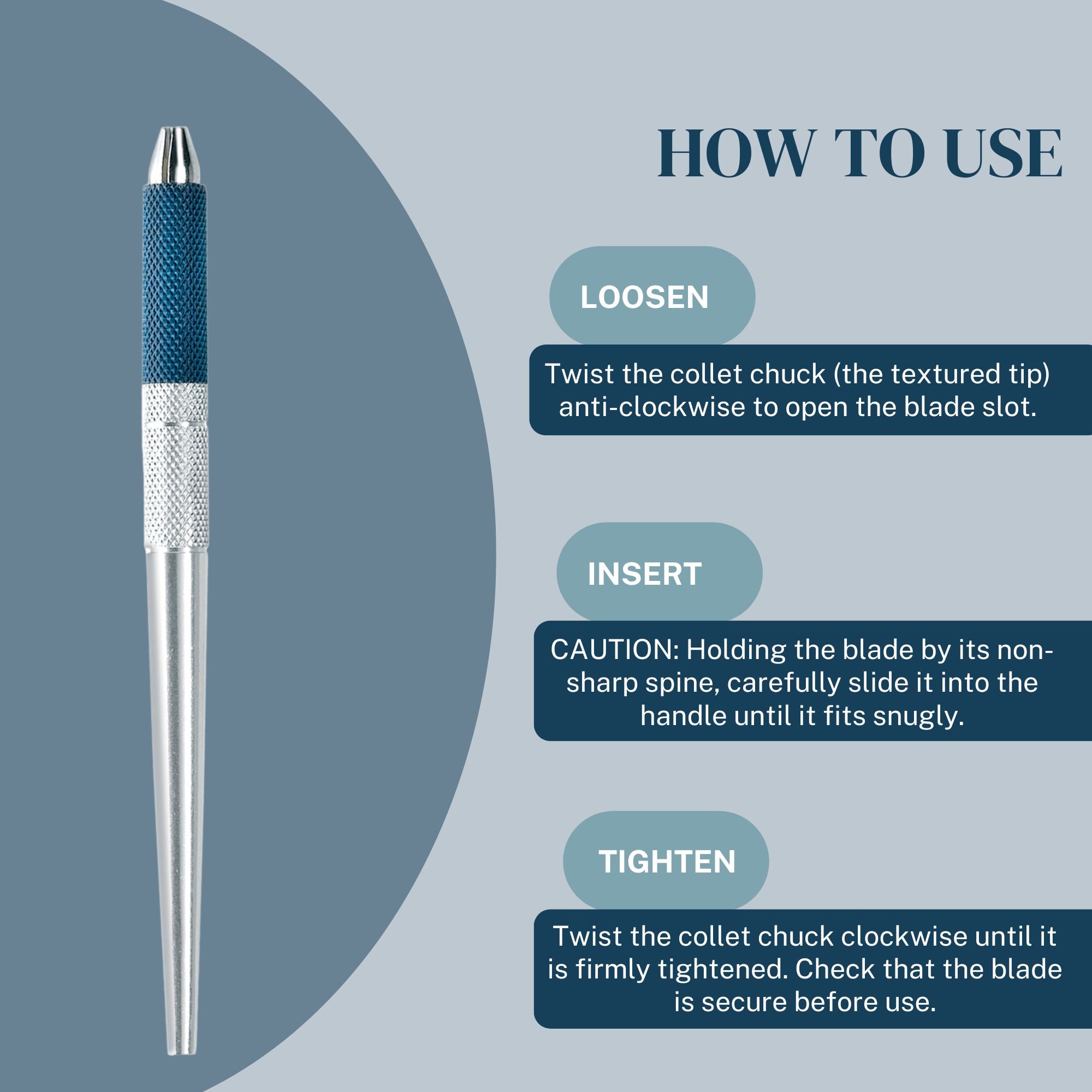 Kiepe - 440 Aluminium Handle for Scalpel & Gouge Blades