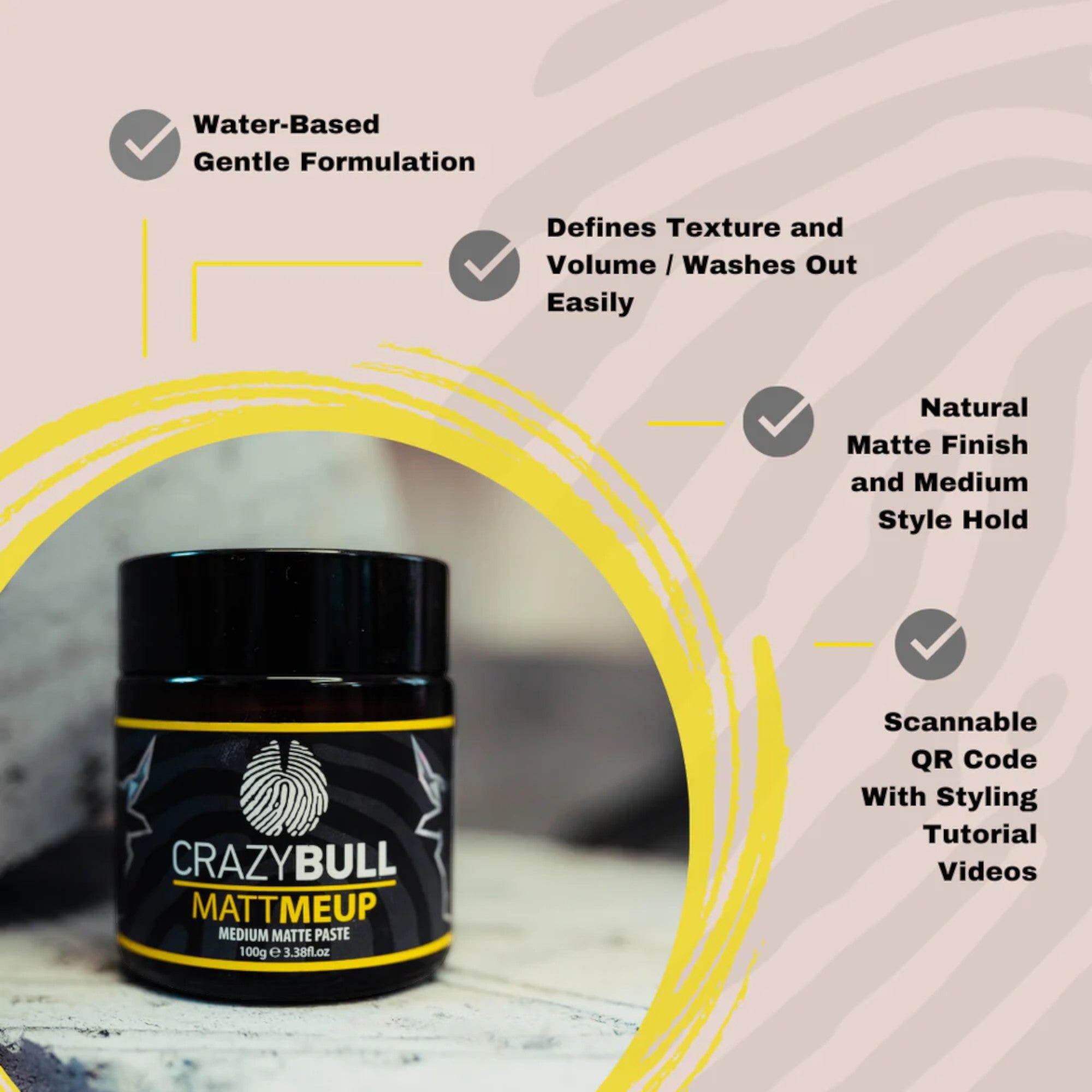 Crazy Bull - MattMeUp Medium Matte Paste 100g