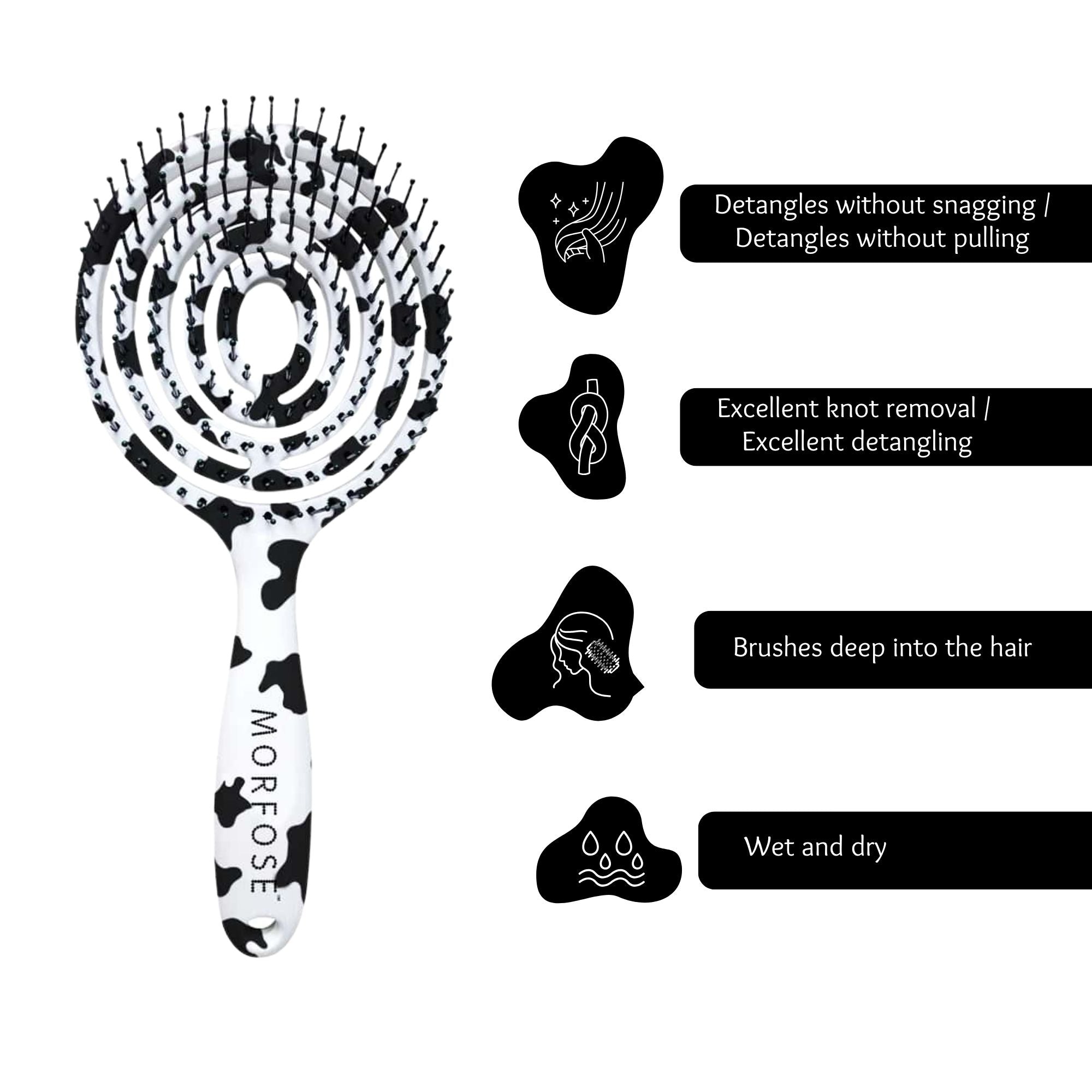Morfose - Milk Therapy 3D Flexi Control Detangling Brush