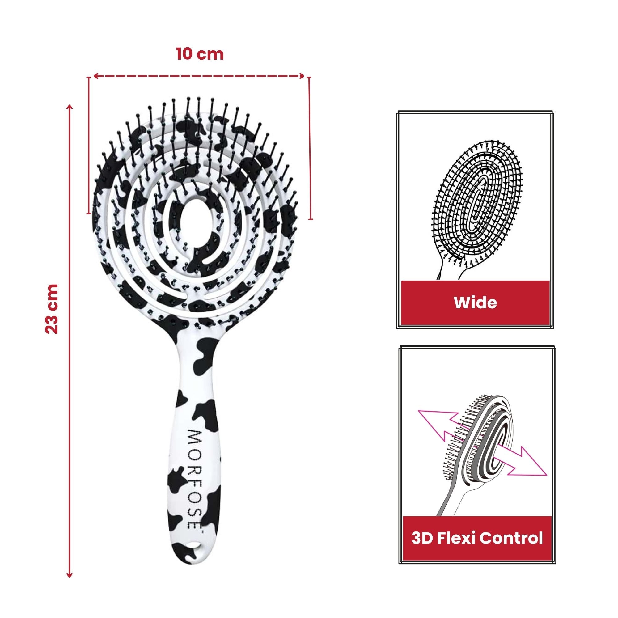 Morfose - Milk Therapy 3D Flexi Control Detangling Brush