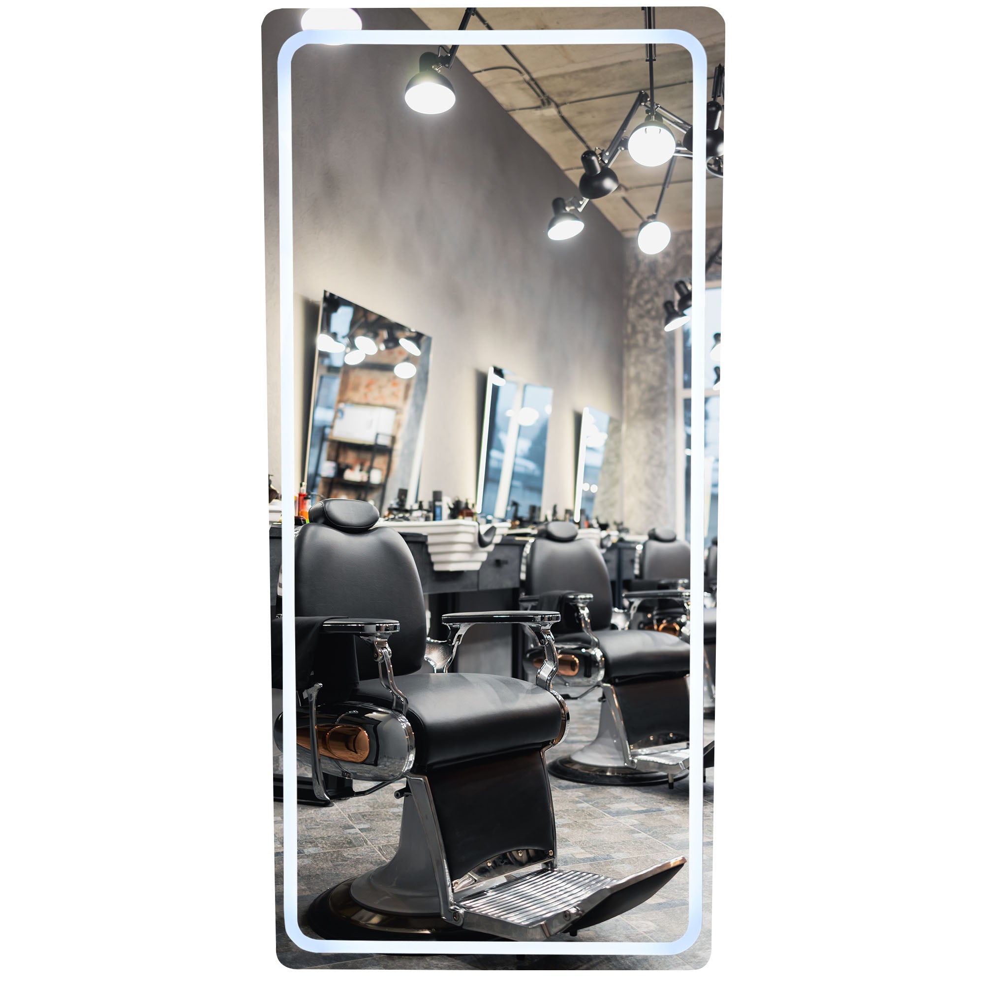 Salon Mirror - Rectangular LED with Border Light (Frameless)