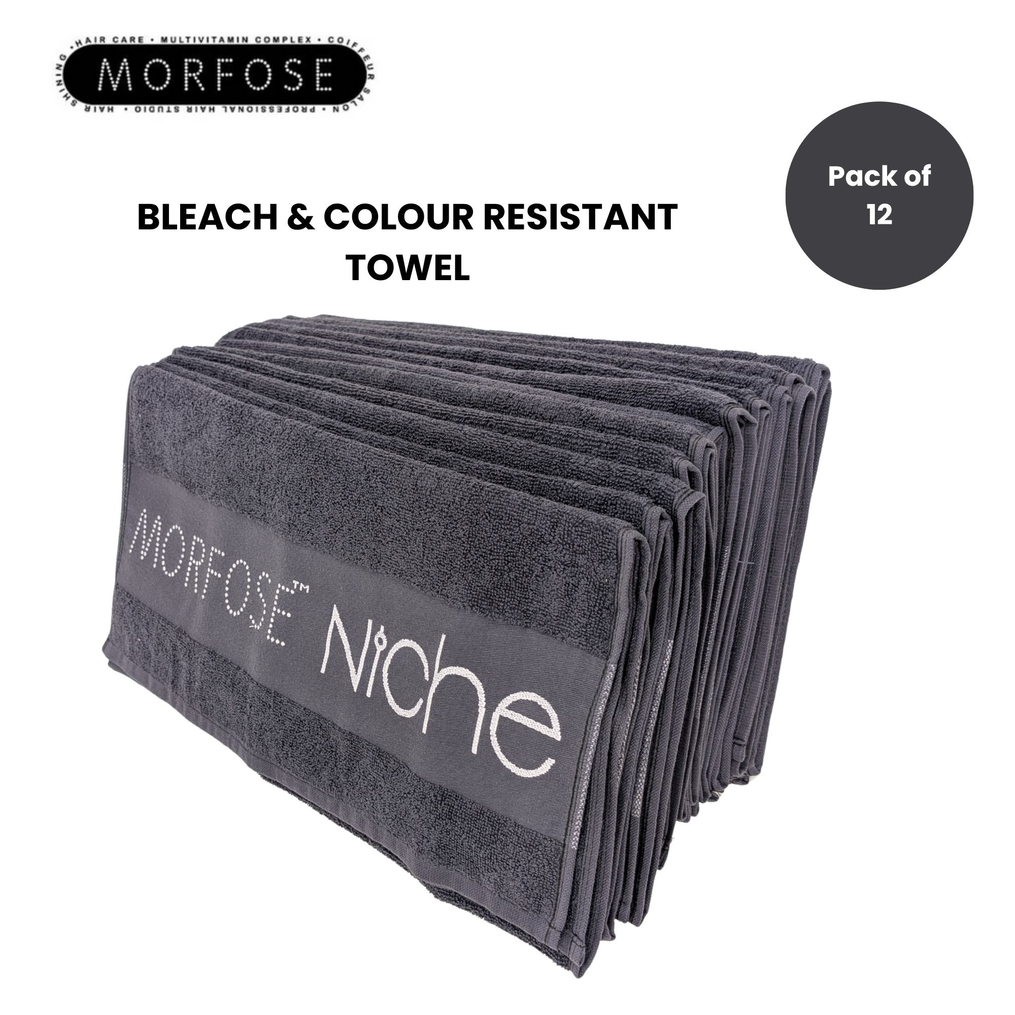 Morfose - Professional Bleach-Proof Salon Towels (Pack of 12)