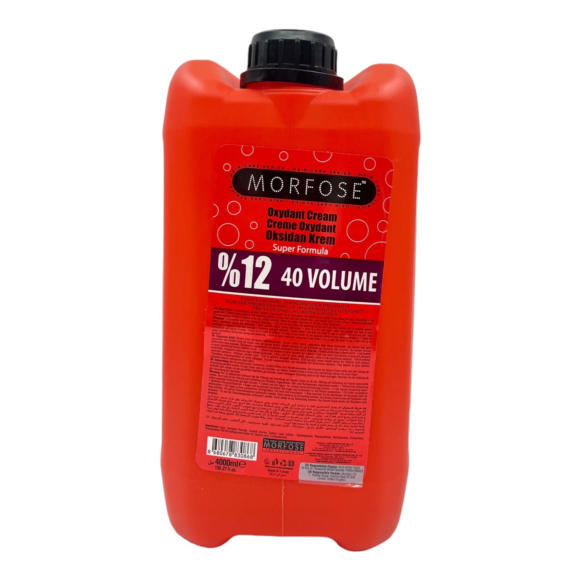 Morfose - Oxidant Cream 40 Volume 4000ml