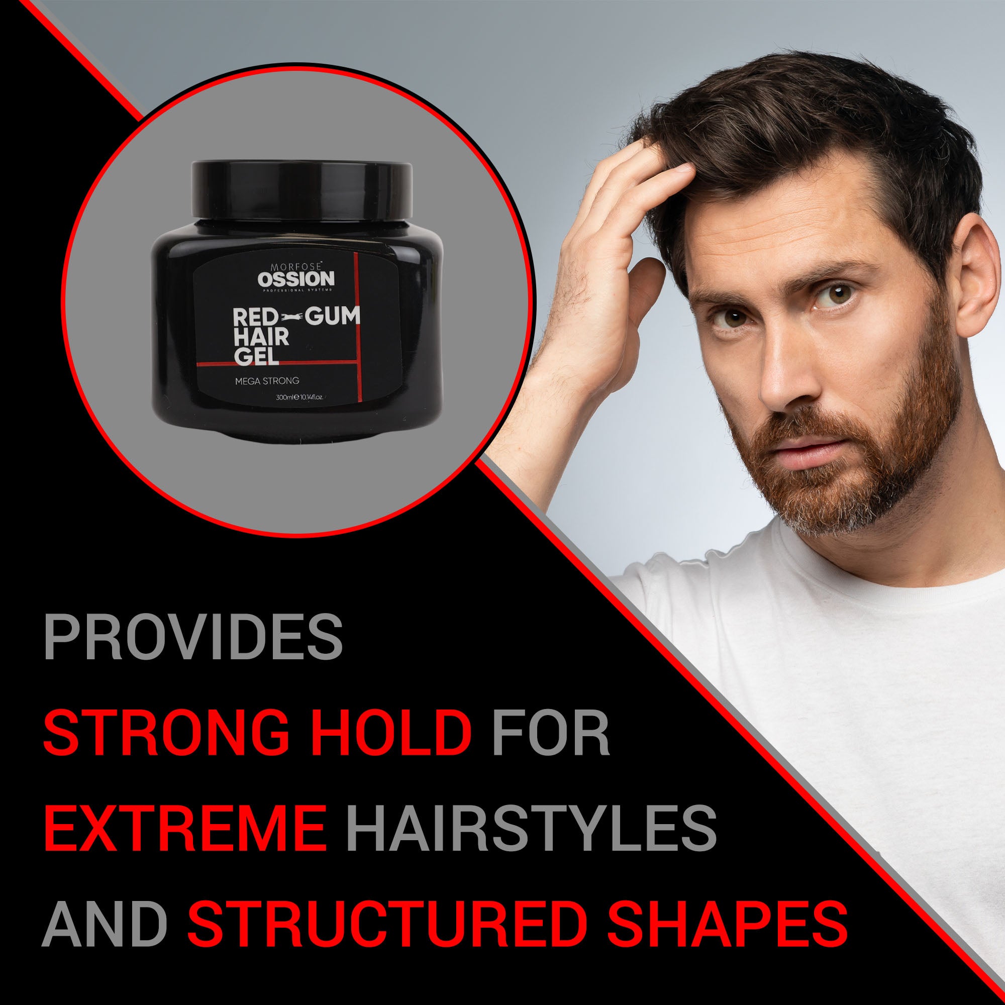Morfose - Ossion Mega Strong Red-Gum Hair Gel