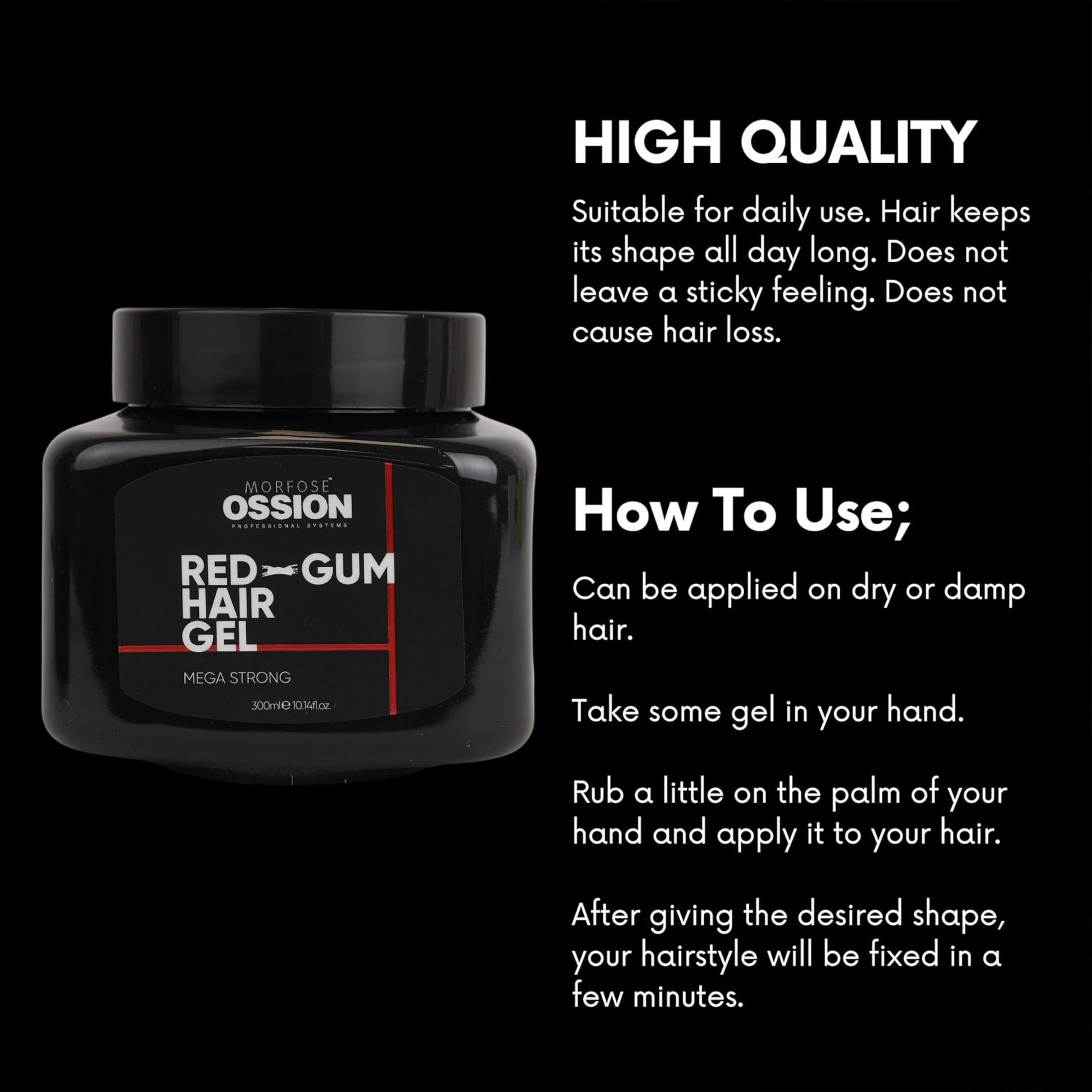Morfose - Ossion Mega Strong Red-Gum Hair Gel