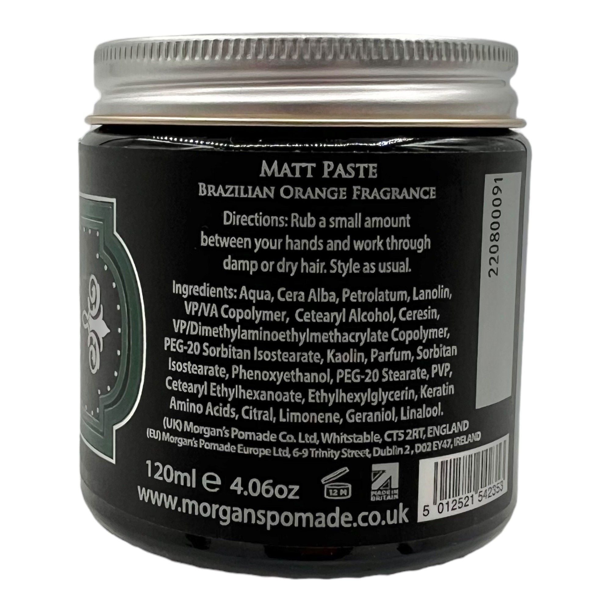 Morgan's - Matt Paste Brazilian Orange Fragrance 120ml