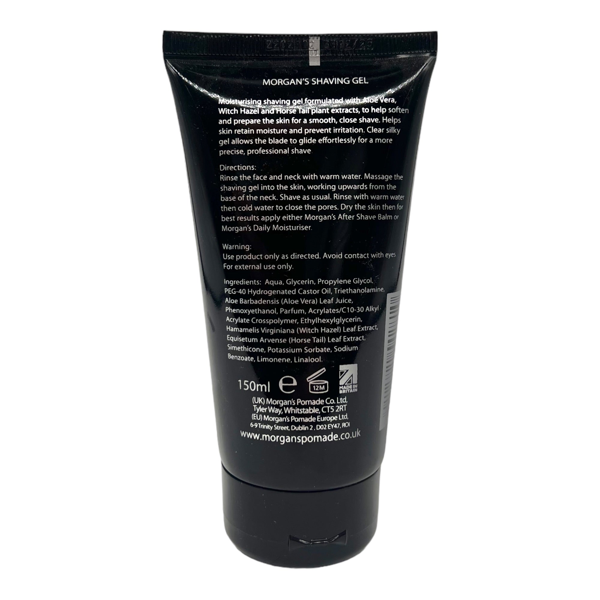 Morgan's - Shaving Gel with Witch Hazel & Aloe Vera 150ml
