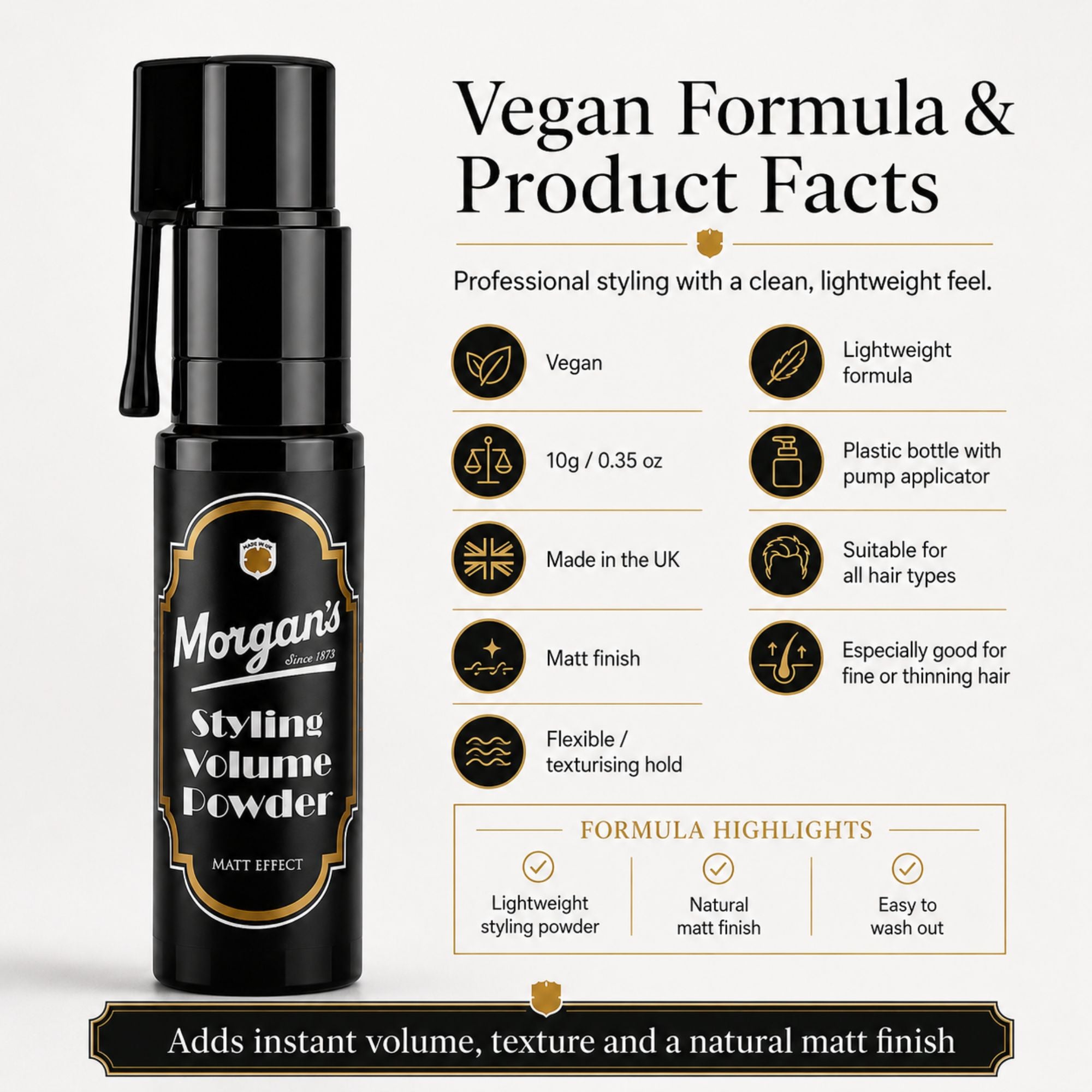Morgan's - Styling Volume Powder Matt Effect 10g