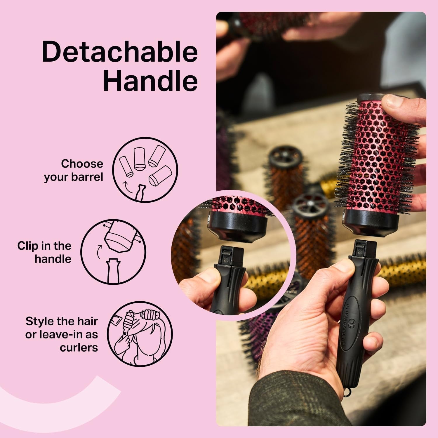 Olivia Garden -Multibrush Travel Kit (4 Barrels & 1 Handle)