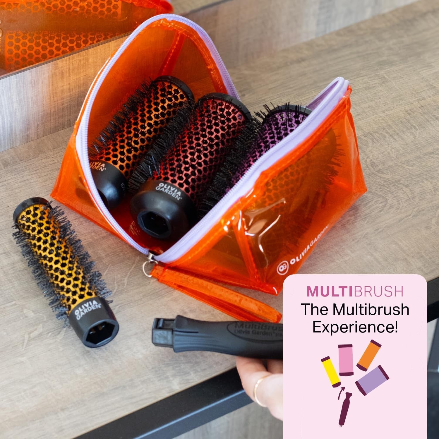 Olivia Garden -Multibrush Travel Kit (4 Barrels & 1 Handle)