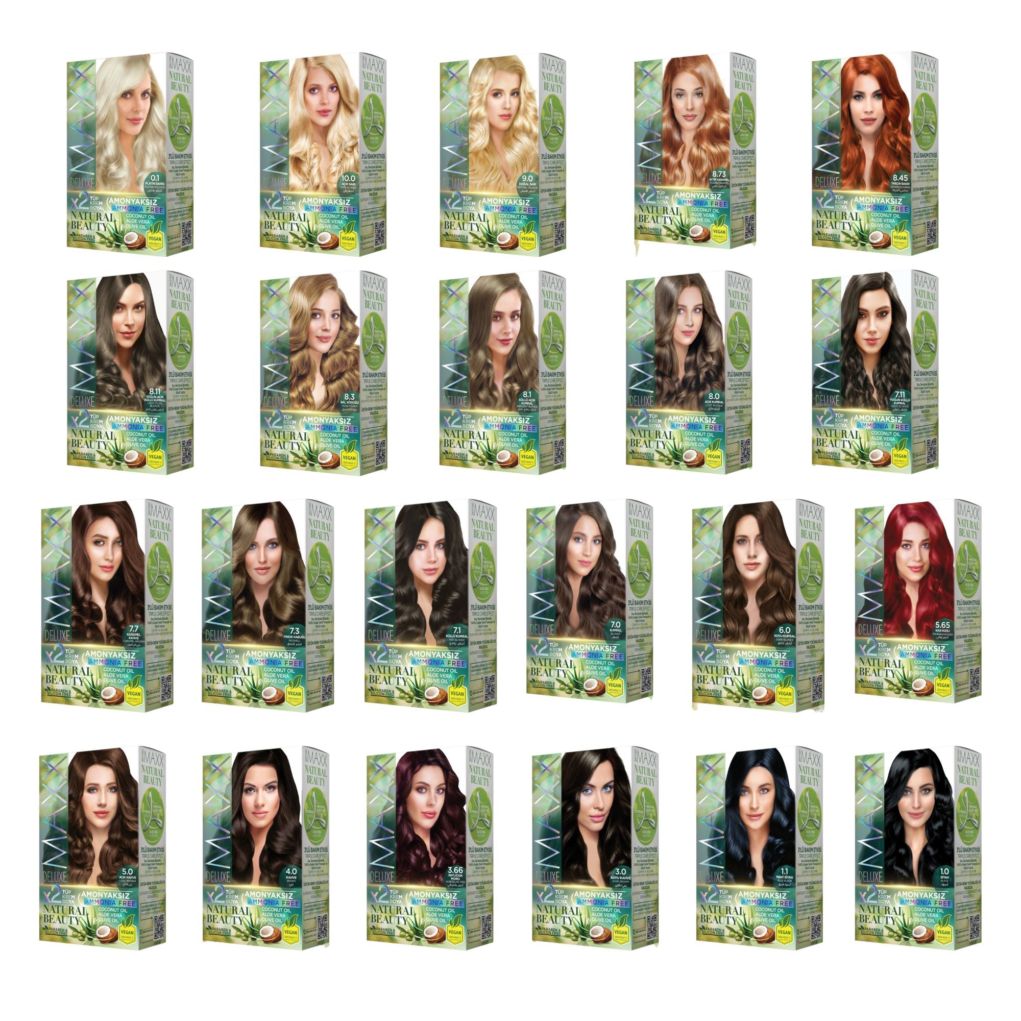 Maxx Deluxe - Natural Beauty Hair Colour Ammonia Free (2 Applications)