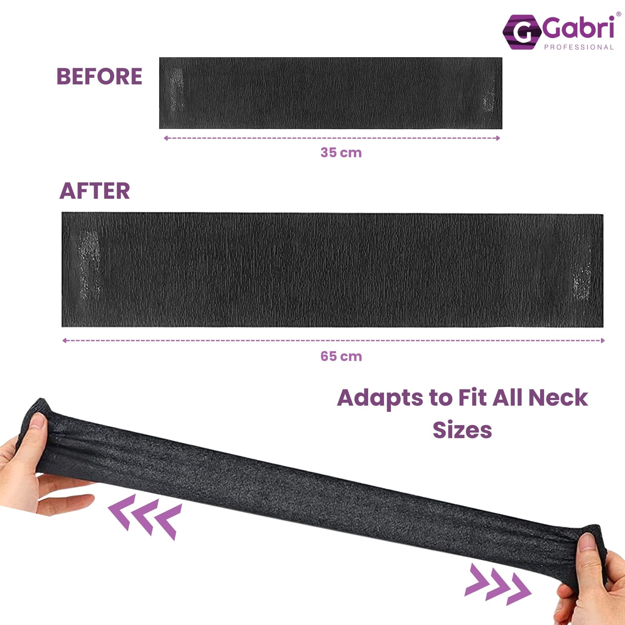 Gabri Professional - Barber Neck Strip Black 5x100pcs
