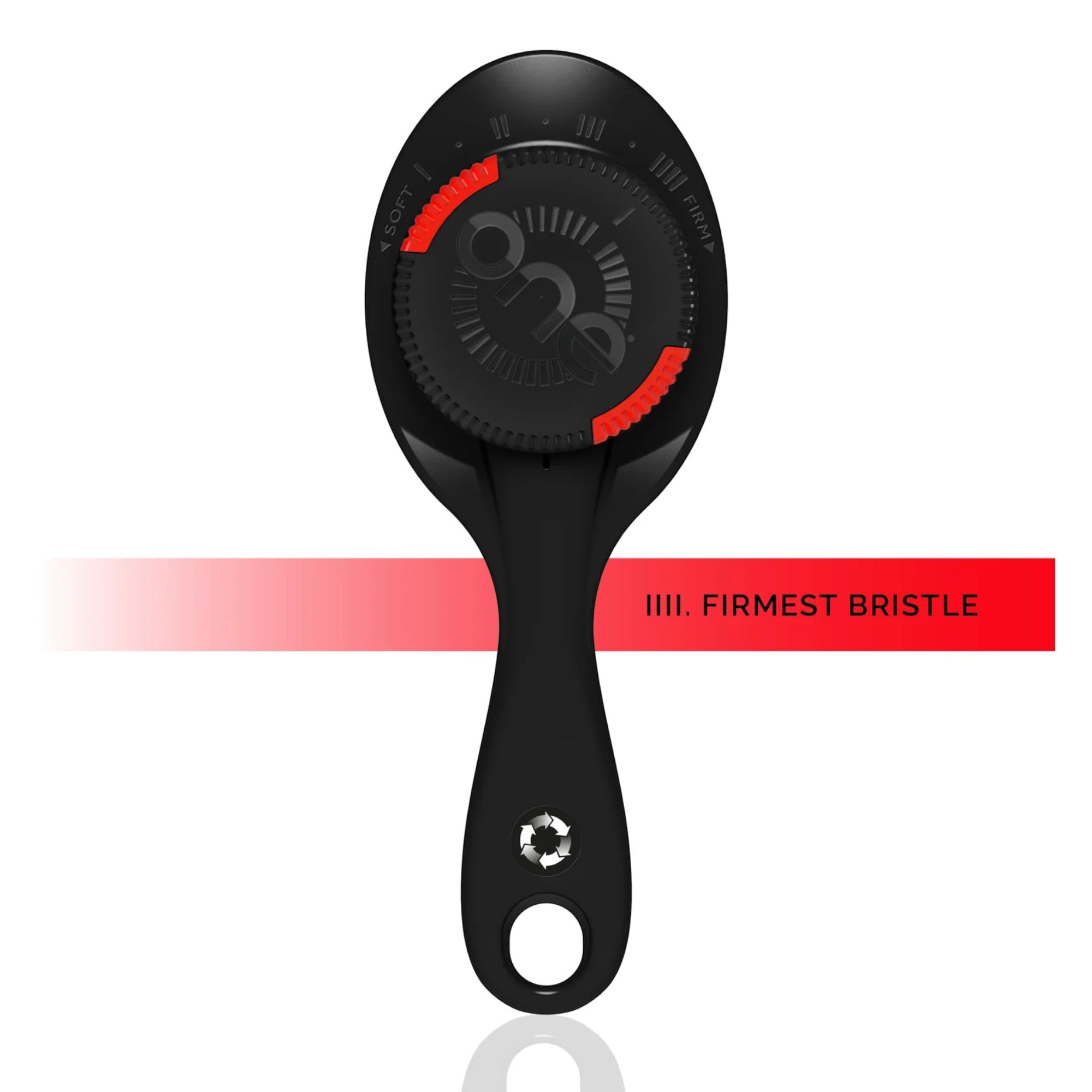 ONE Brush - Adjustable Bristle Strength Hairbrush Black