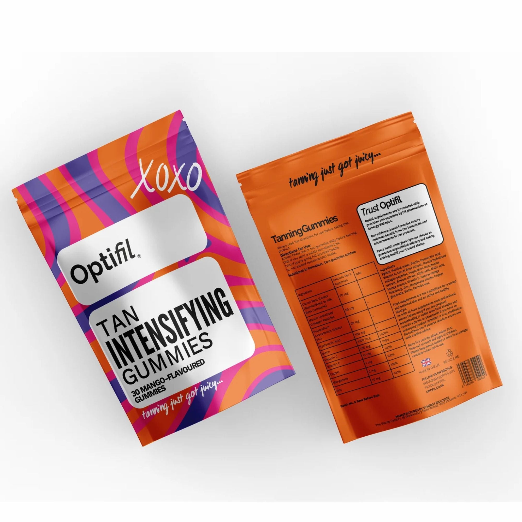 Optifil - Tan Intensifying Gummies (30 Mango Flavoured Gummies)