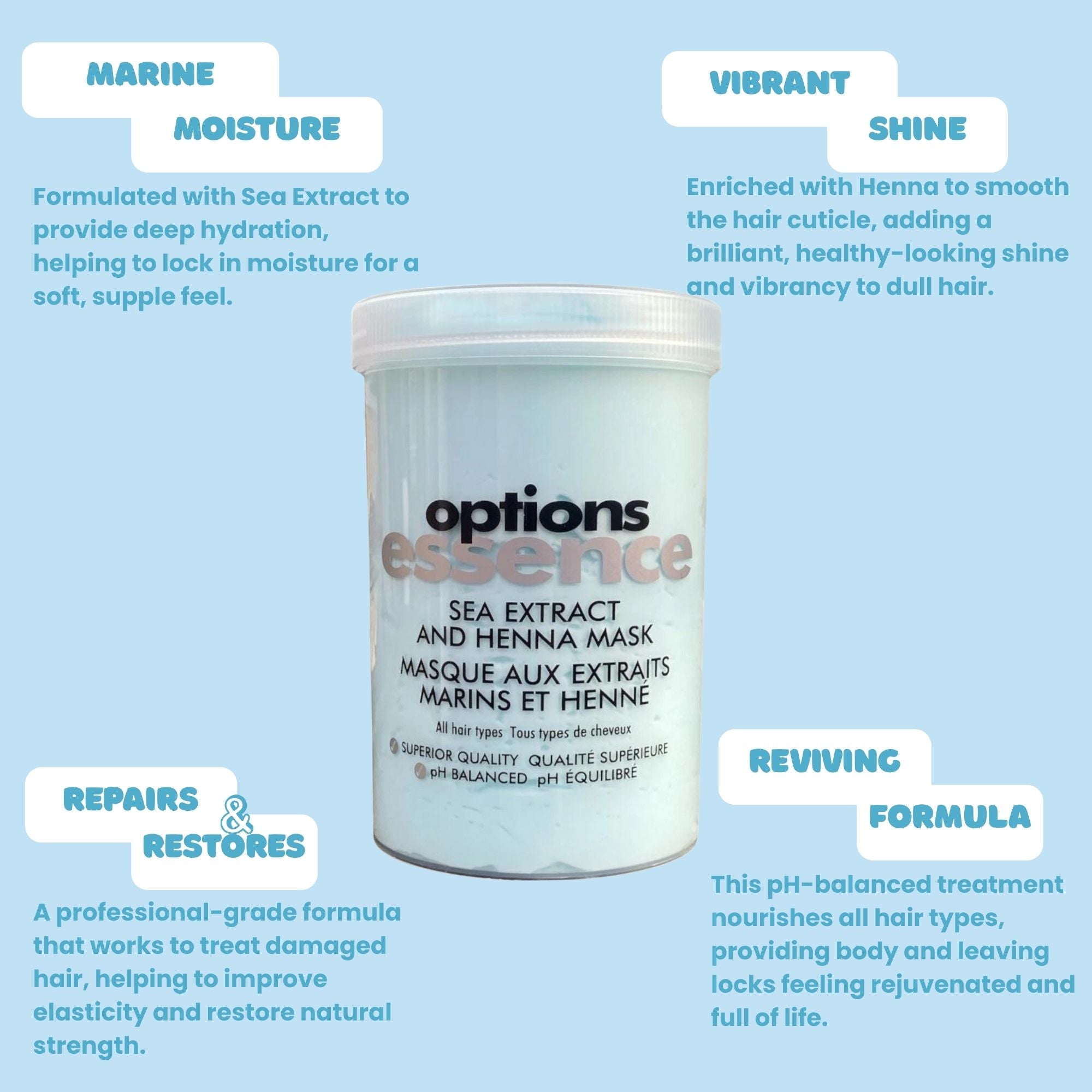 Options Essence - Sea Extract & Henna Mask 1000ml
