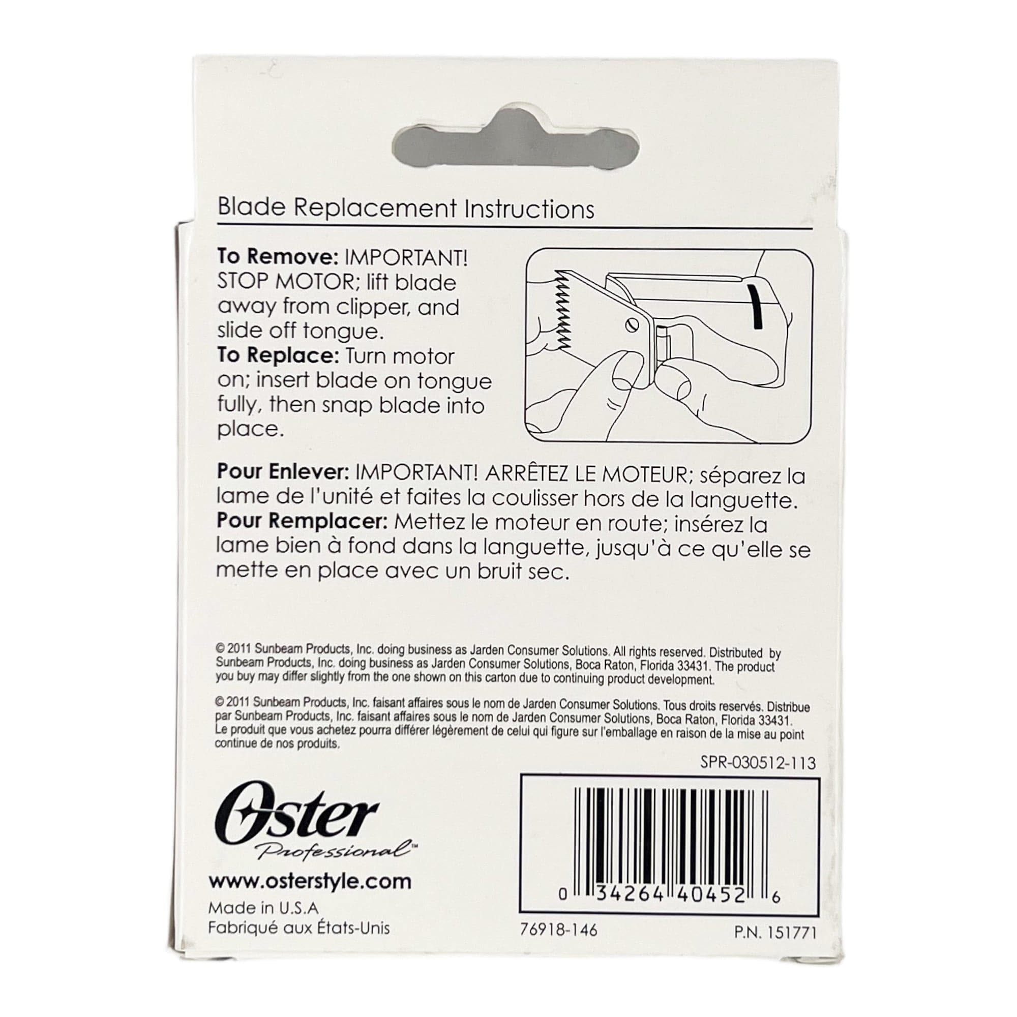 Oster - Detachable Blade Size 3.5 - 9.5mm 076918-146