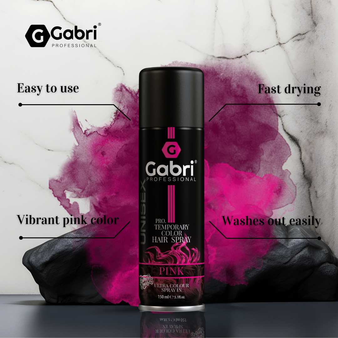 Gabri Professional - Pro Temporary Hair Colour Shimmer Spray Pink 150ml