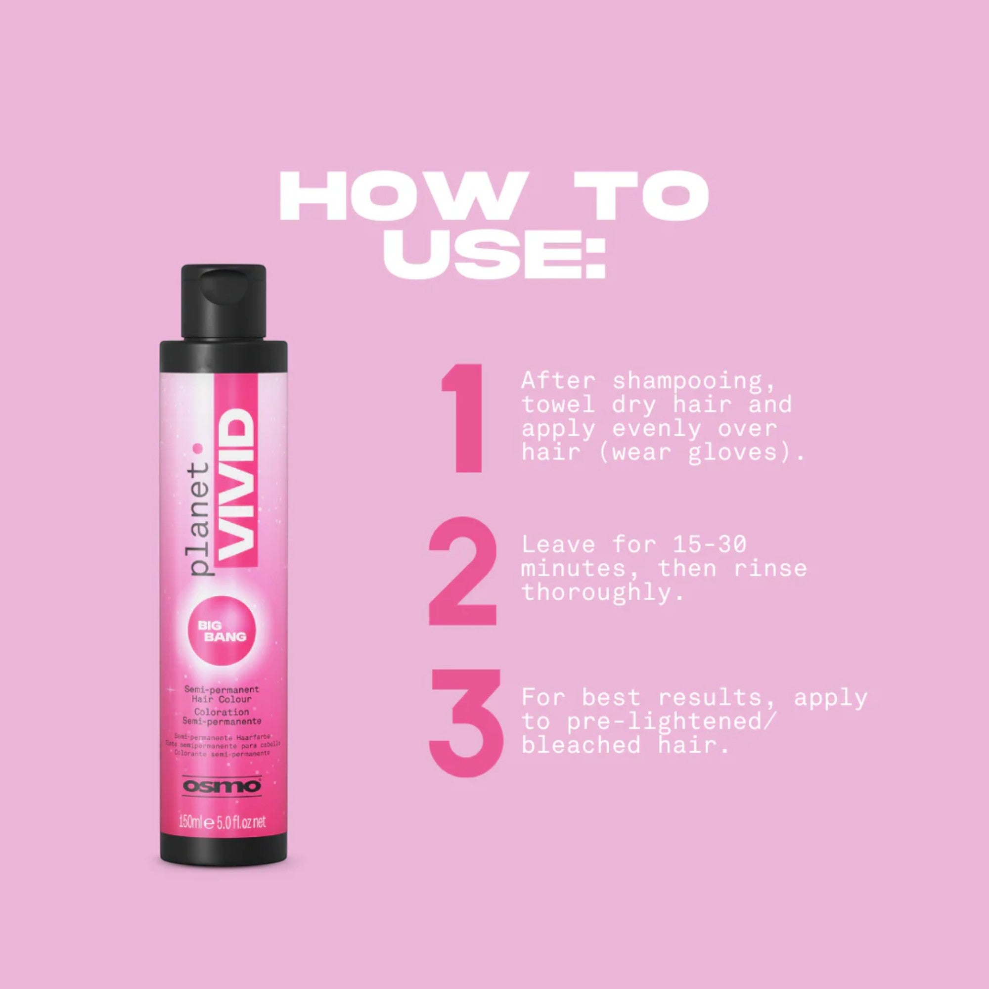 Osmo - Planet Vivid Semi-Permanent Hair Colour Big Bang (Pink) 150ml