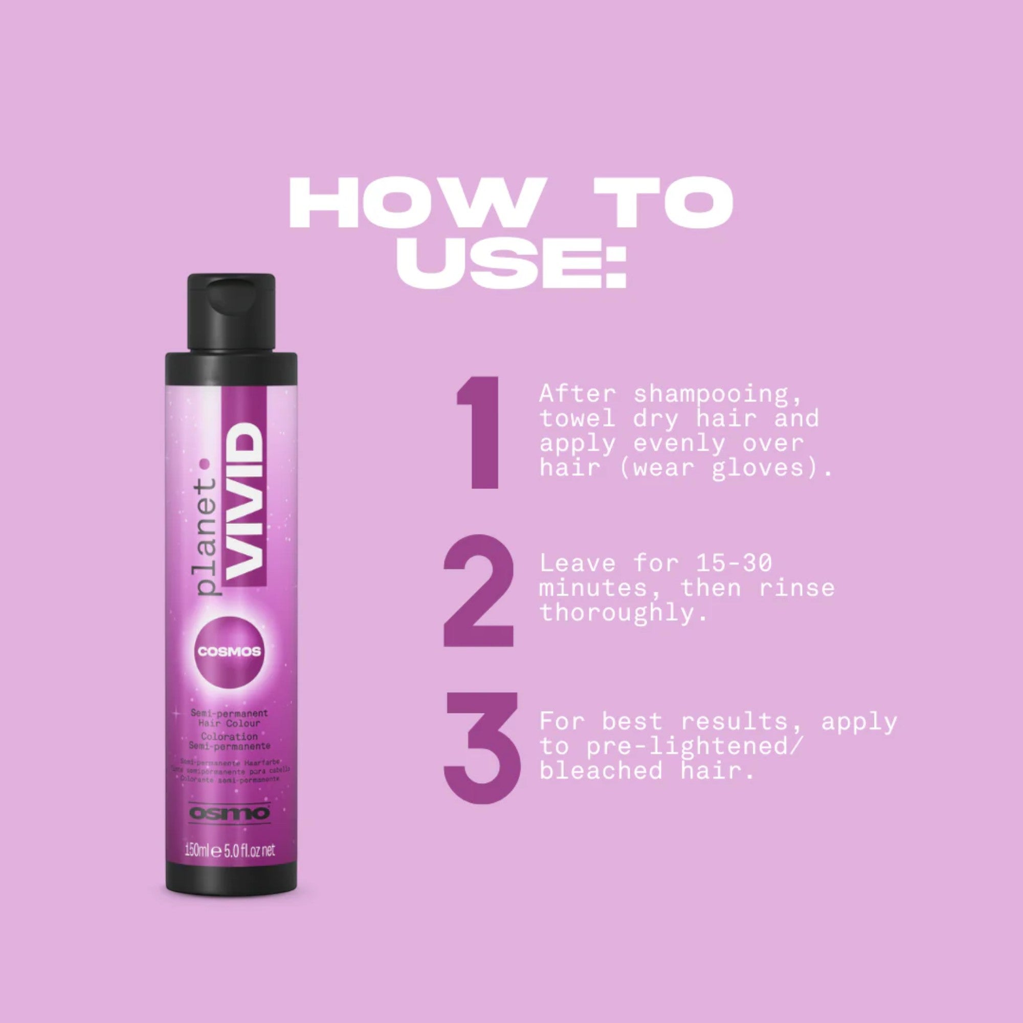 Osmo - Planet Vivid Semi-Permanent Hair Colour Cosmos (Cerise) 150ml