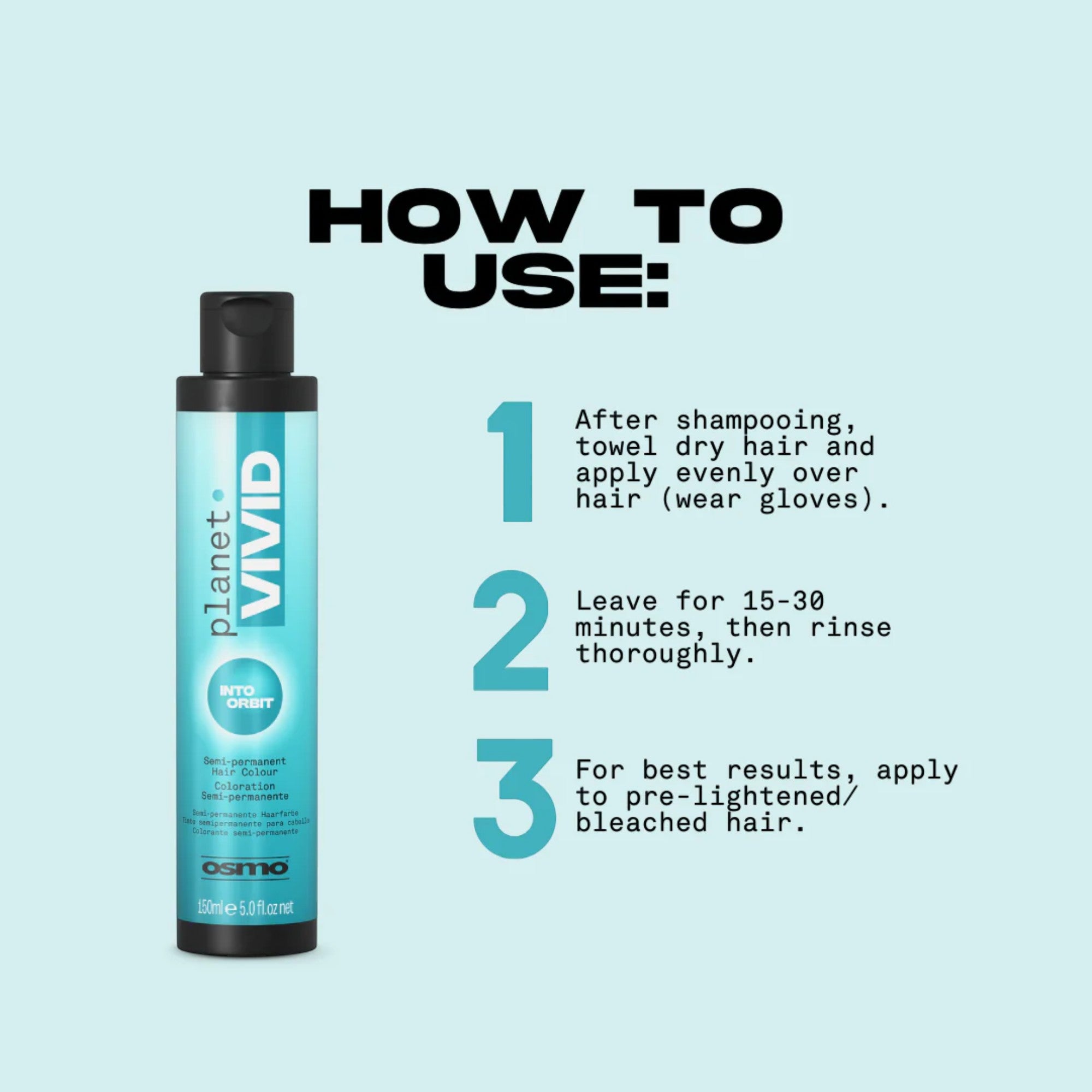 Osmo - Planet Vivid Semi-Permanent Hair Colour Into Orbit (Teal) 150ml
