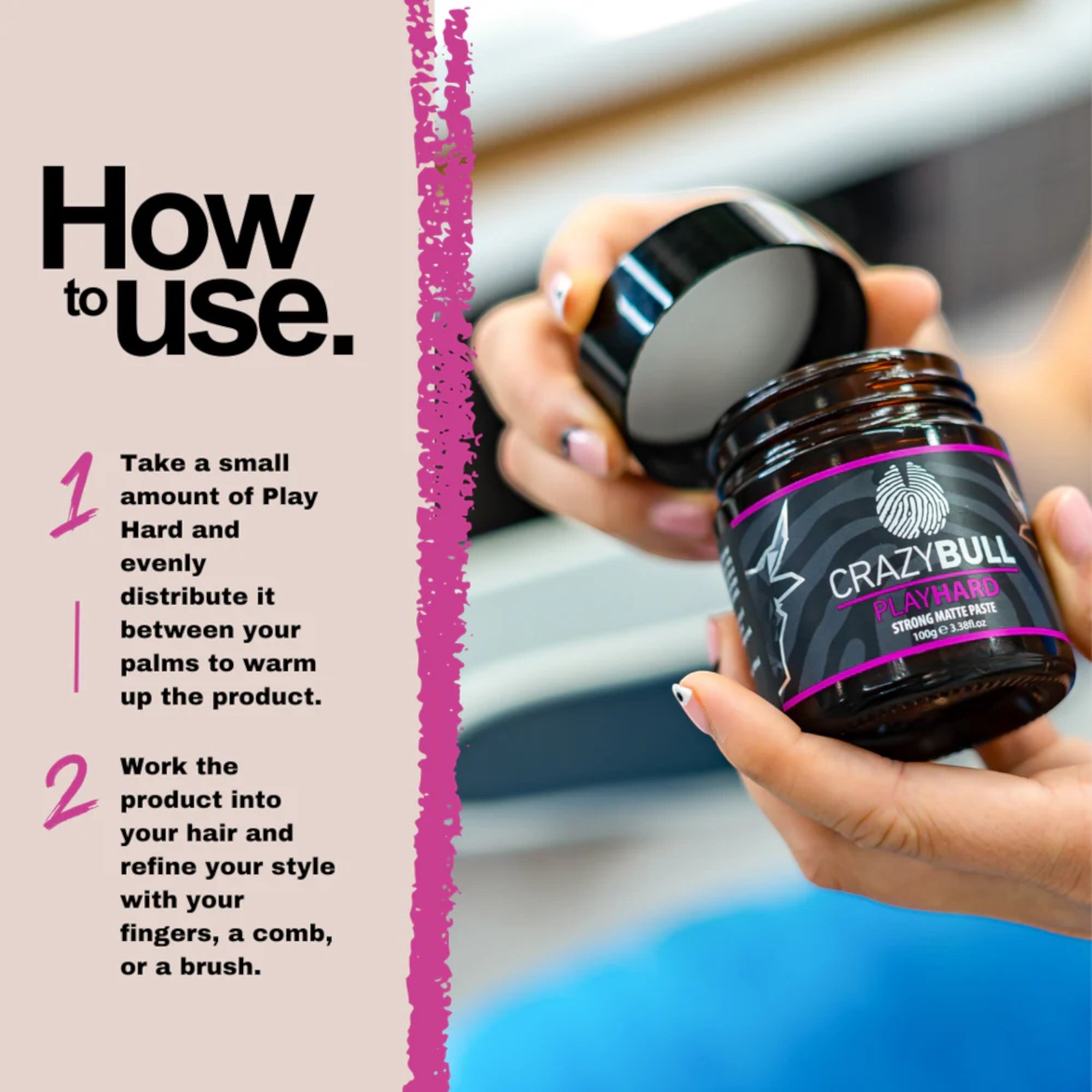 Crazy Bull - Play Hard Strong Matte Paste 100g