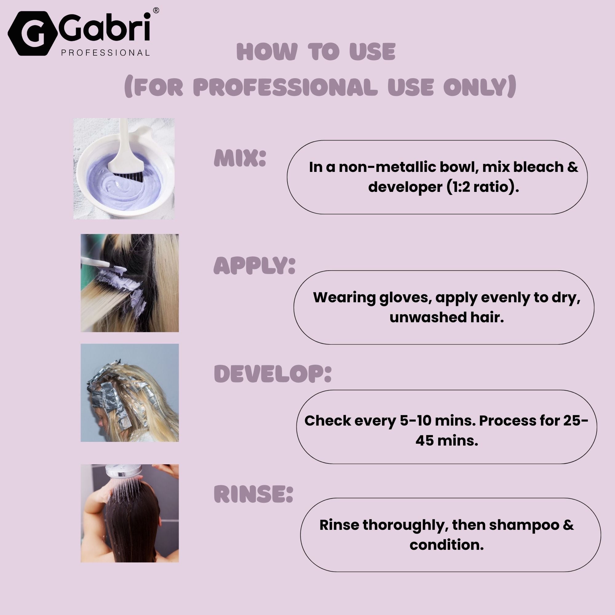Gabri Professional - Plex 9+ Violet Powder Bleach 500g