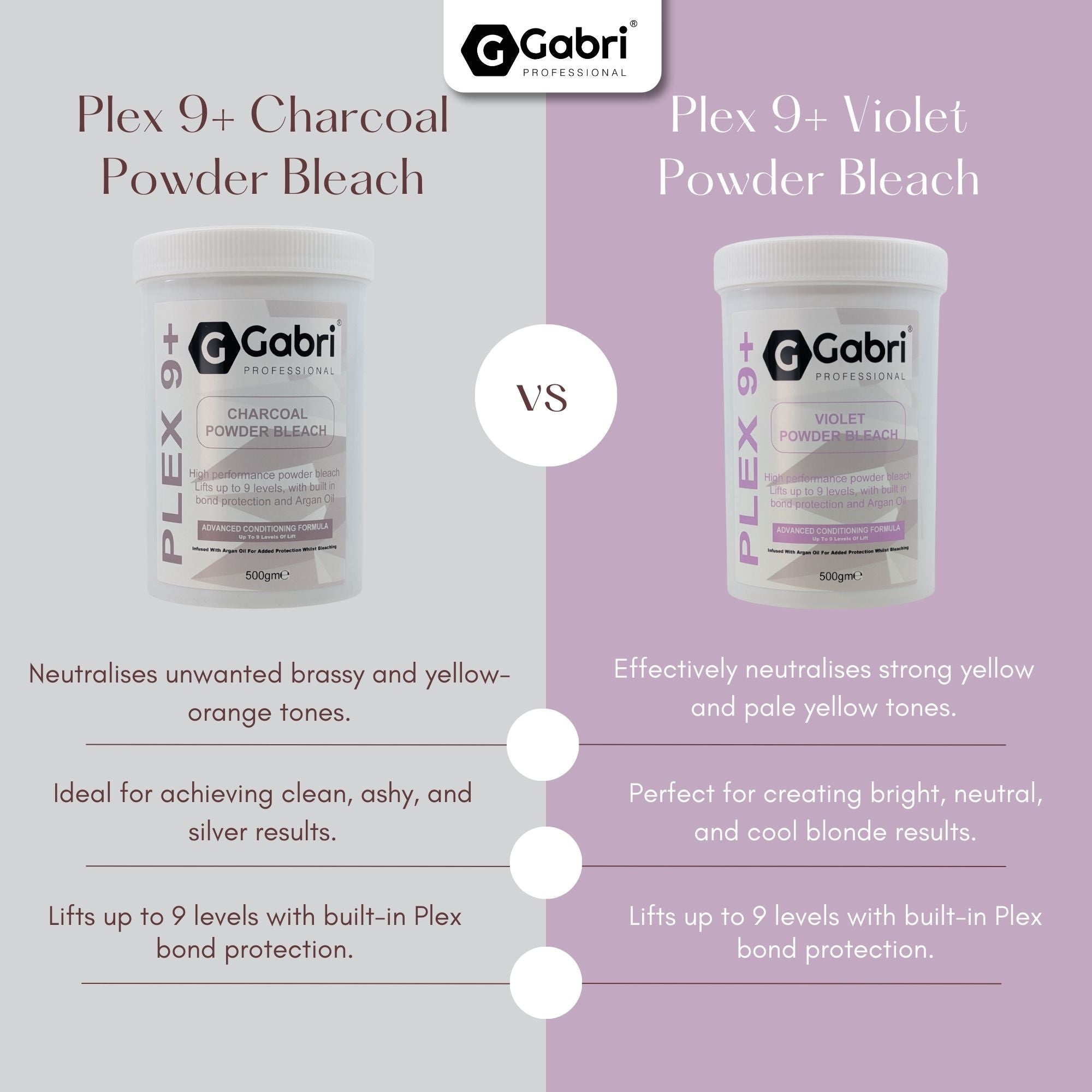 Gabri Professional - Plex 9+ Violet Powder Bleach 500g