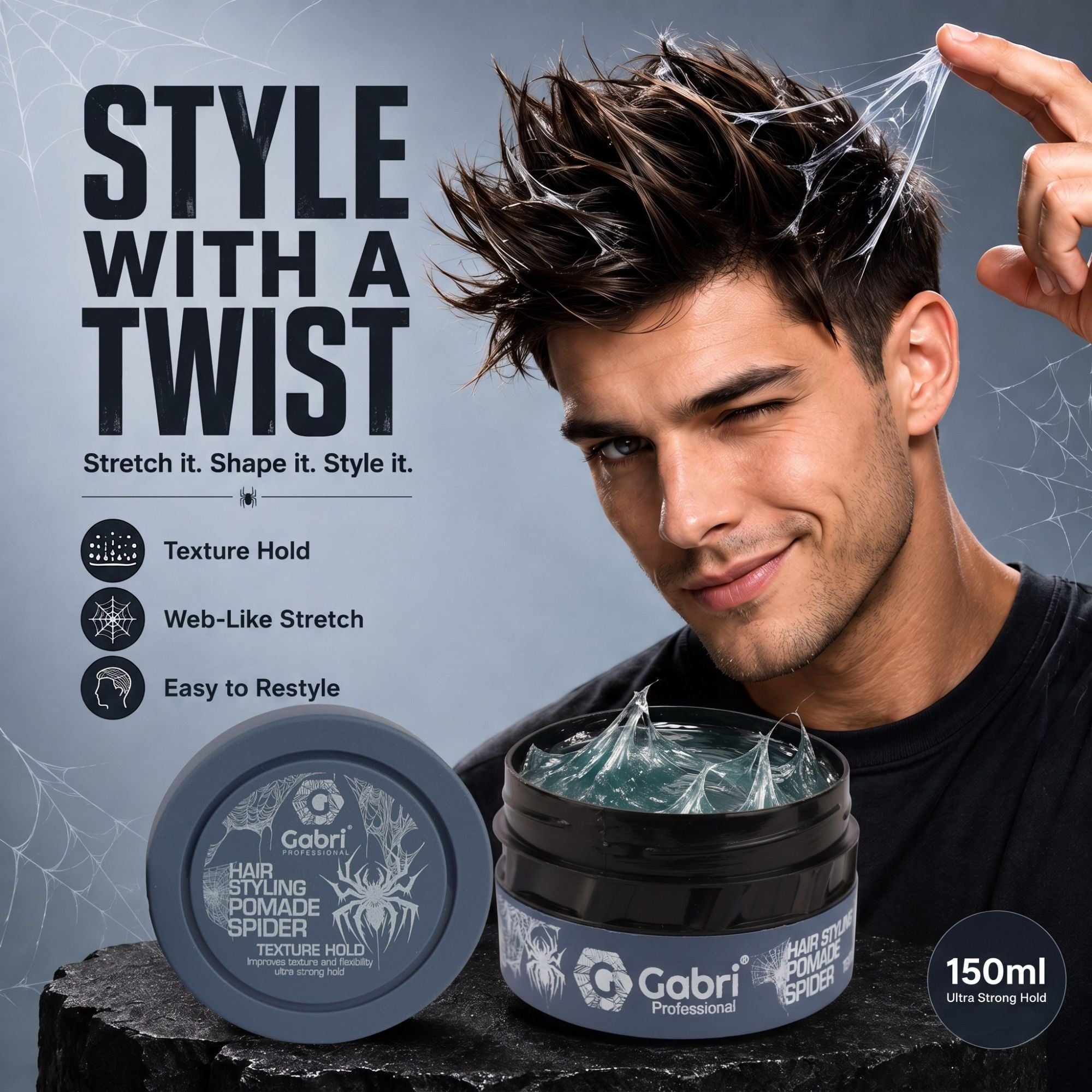 Gabri Professional - Hair Styling Pomade Spider Wax 150ml