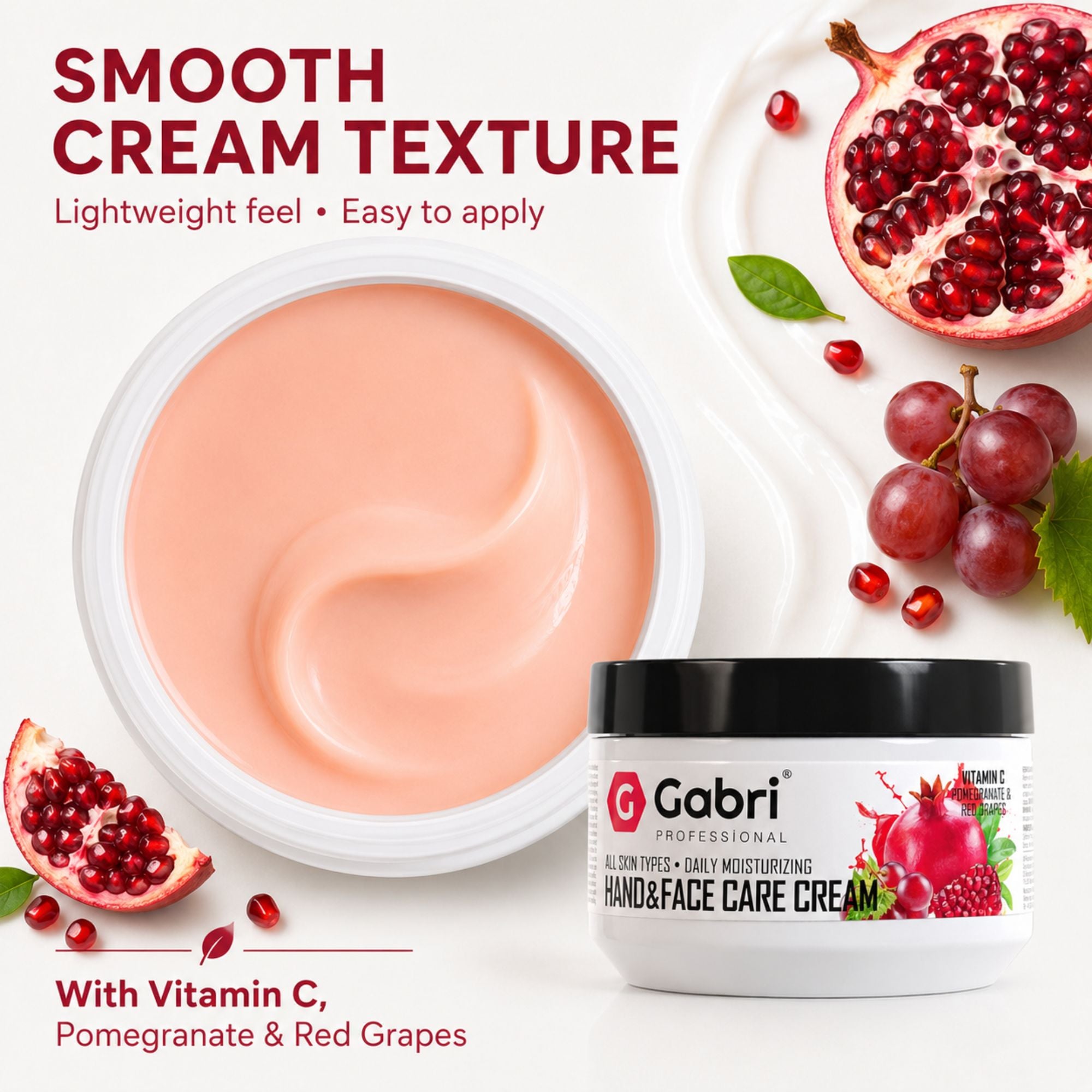 Gabri Professional - Hand & Face Care Cream Pomegranate & Red Grape 300ml