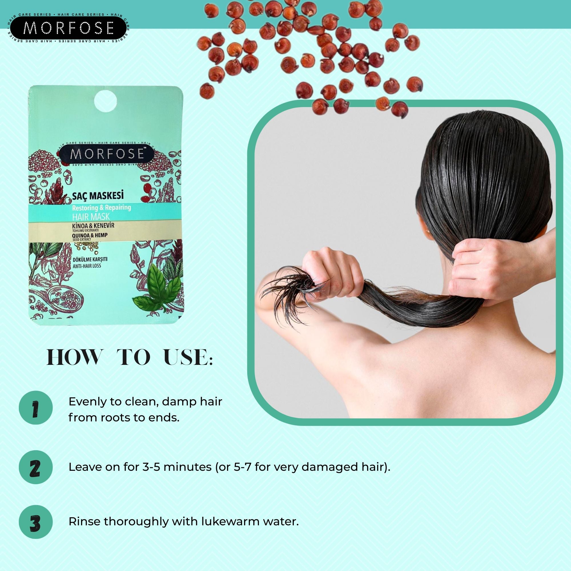 Morfose - Quinoa & Hemp Hair Mask 25ml