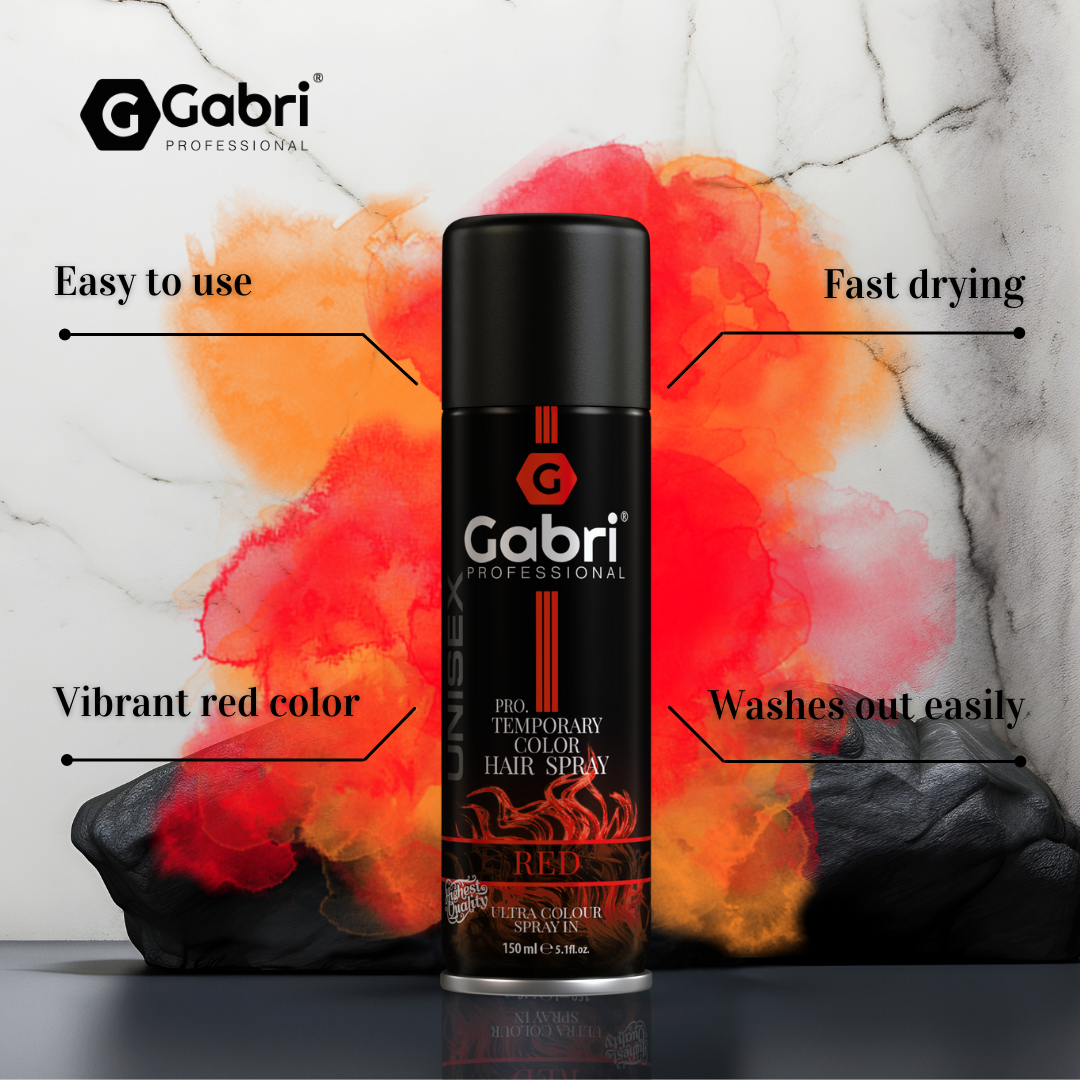 Gabri Professional - Pro Temporary Hair Colour Shimmer Spray Red 150ml
