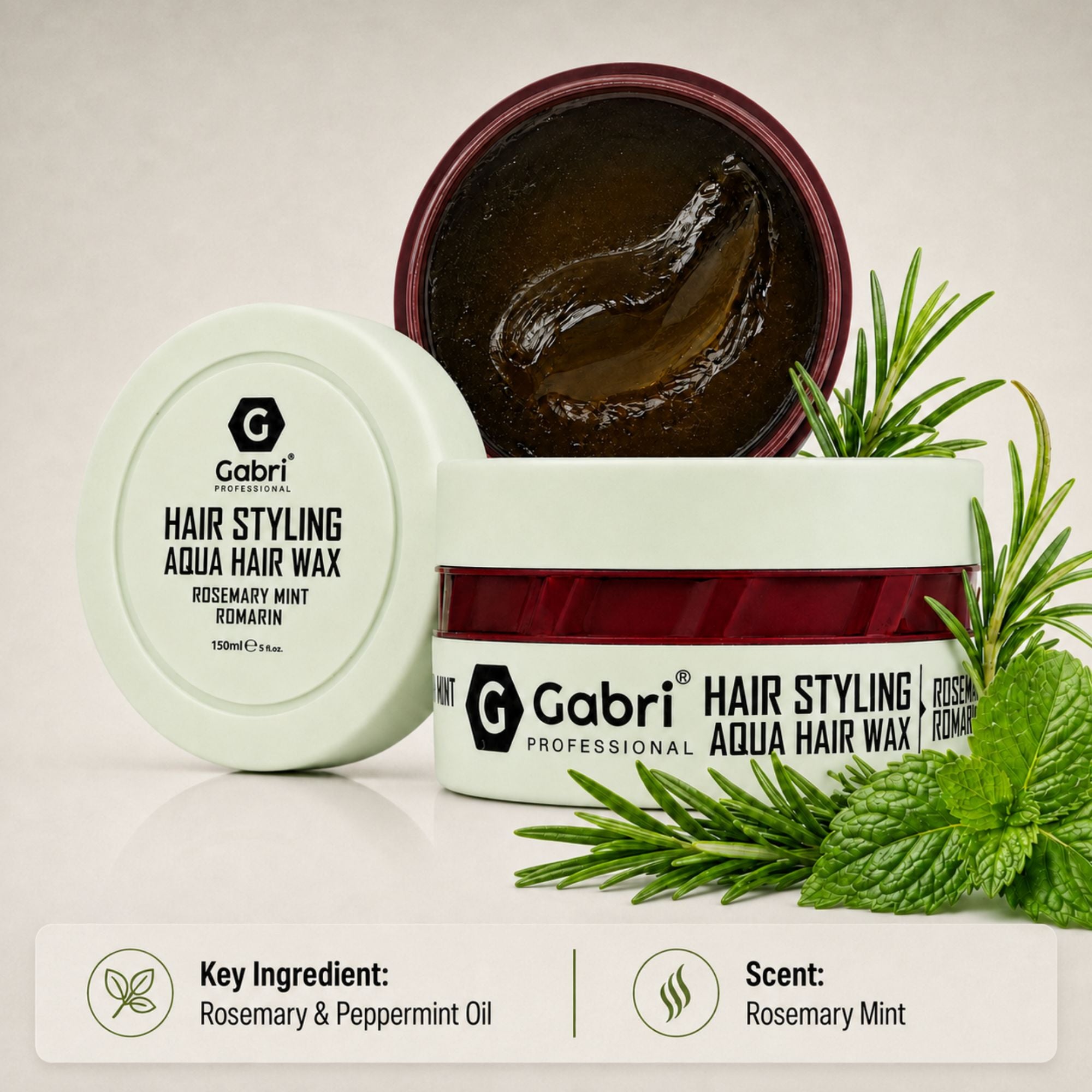 Gabri Professional - Hair Styling Aqua Wax Rosemary Mint 150ml