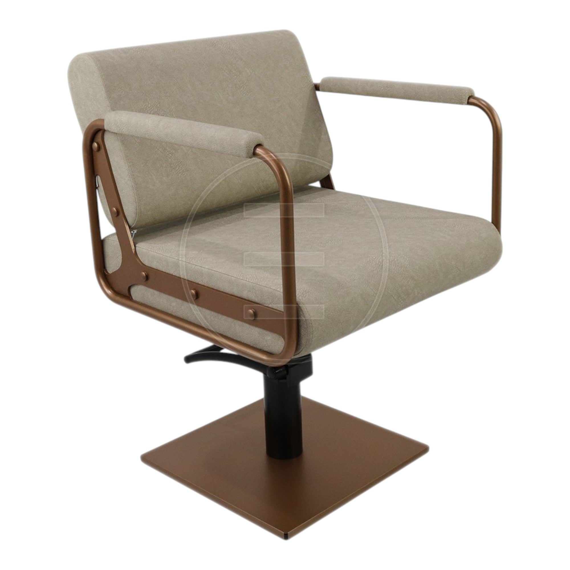 Alpeda - Round Styling Chair (Bronze Finish)