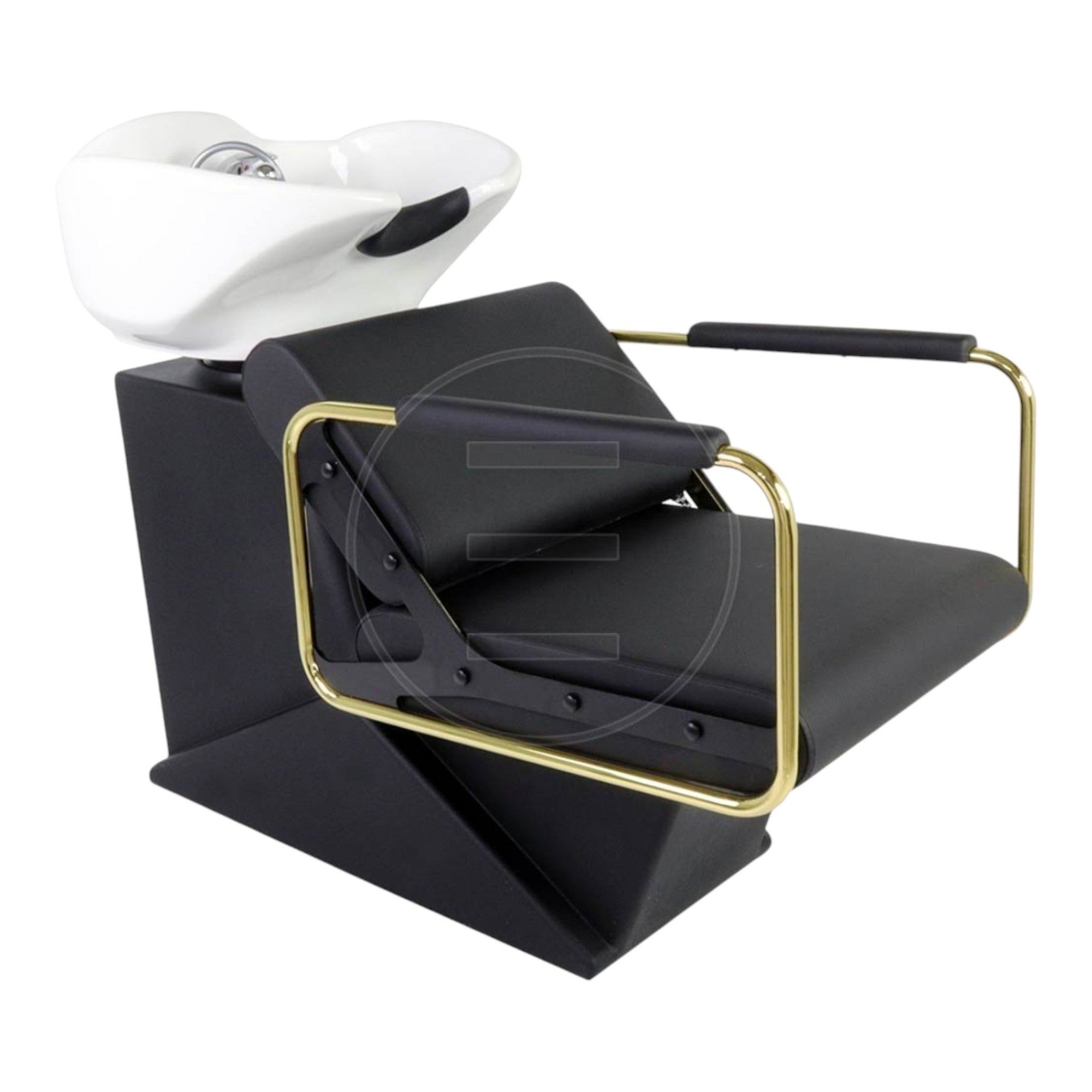 Alpeda - Round Salon Backwash Chair (Gold Finish)