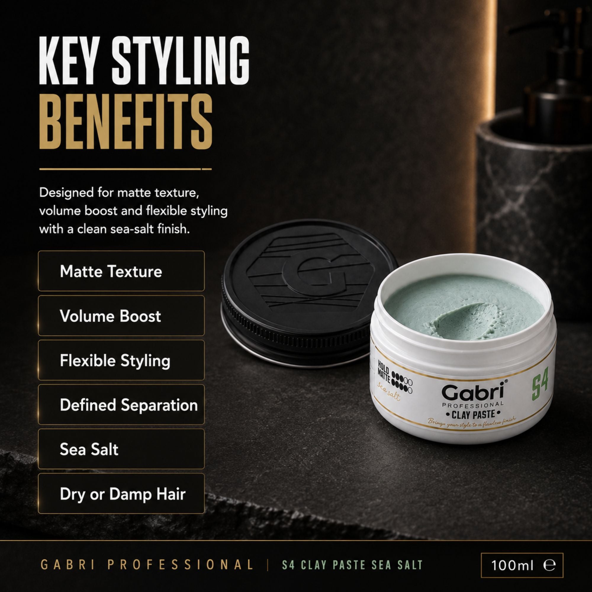 Gabri Professional - S4 Clay Paste Sea Salt 100ml
