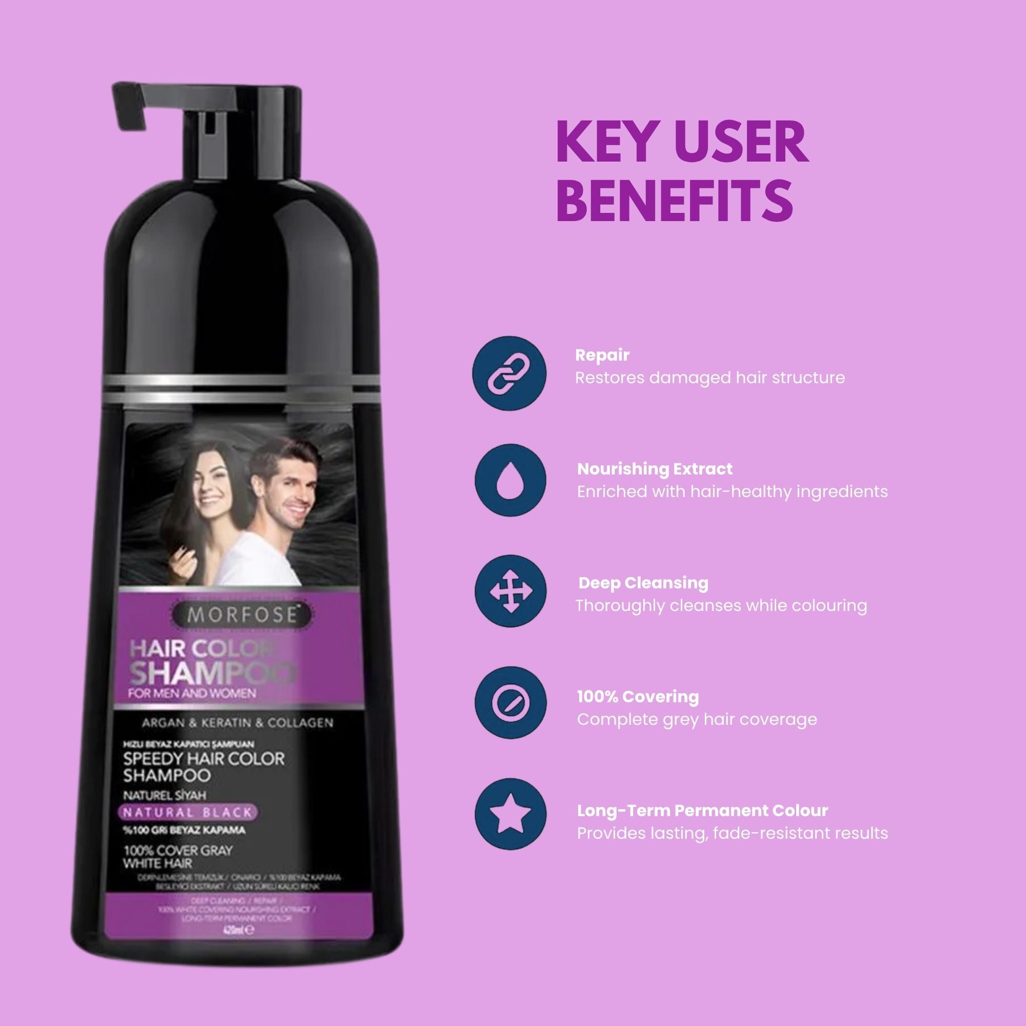 Morfose - Speed Hair Color Shampoo 420ml