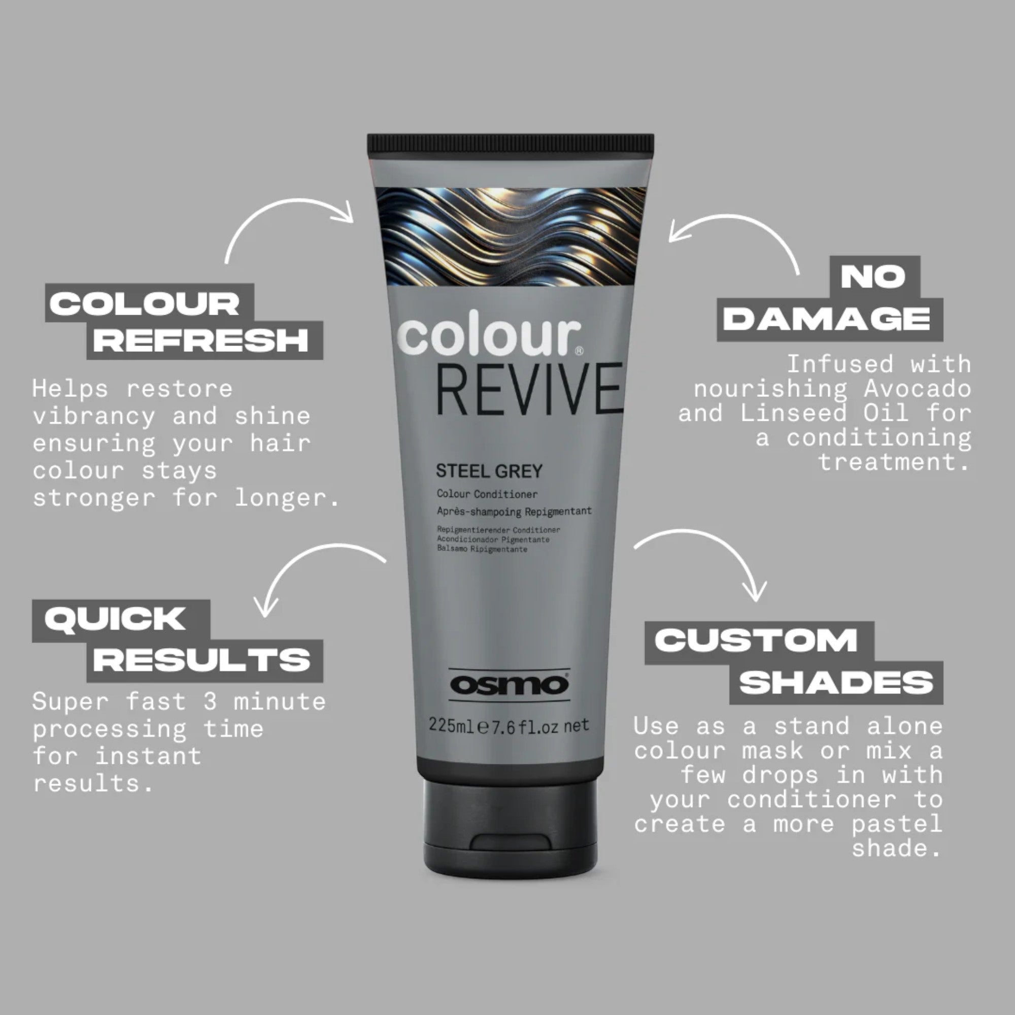 Osmo - Colour Revive Colour Conditioner Steel Grey 225ml