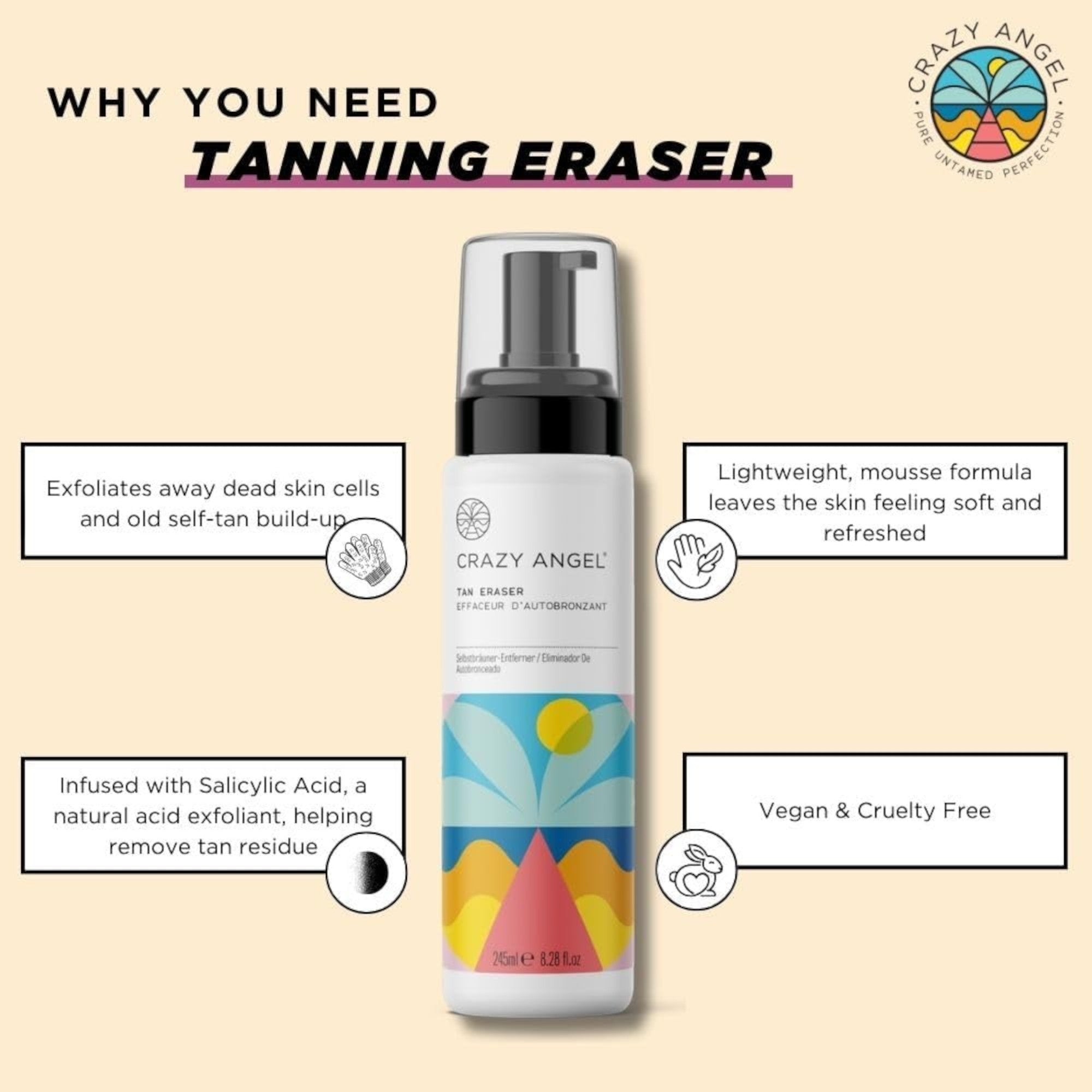 Crazy Angel - Tan Eraser 245ml