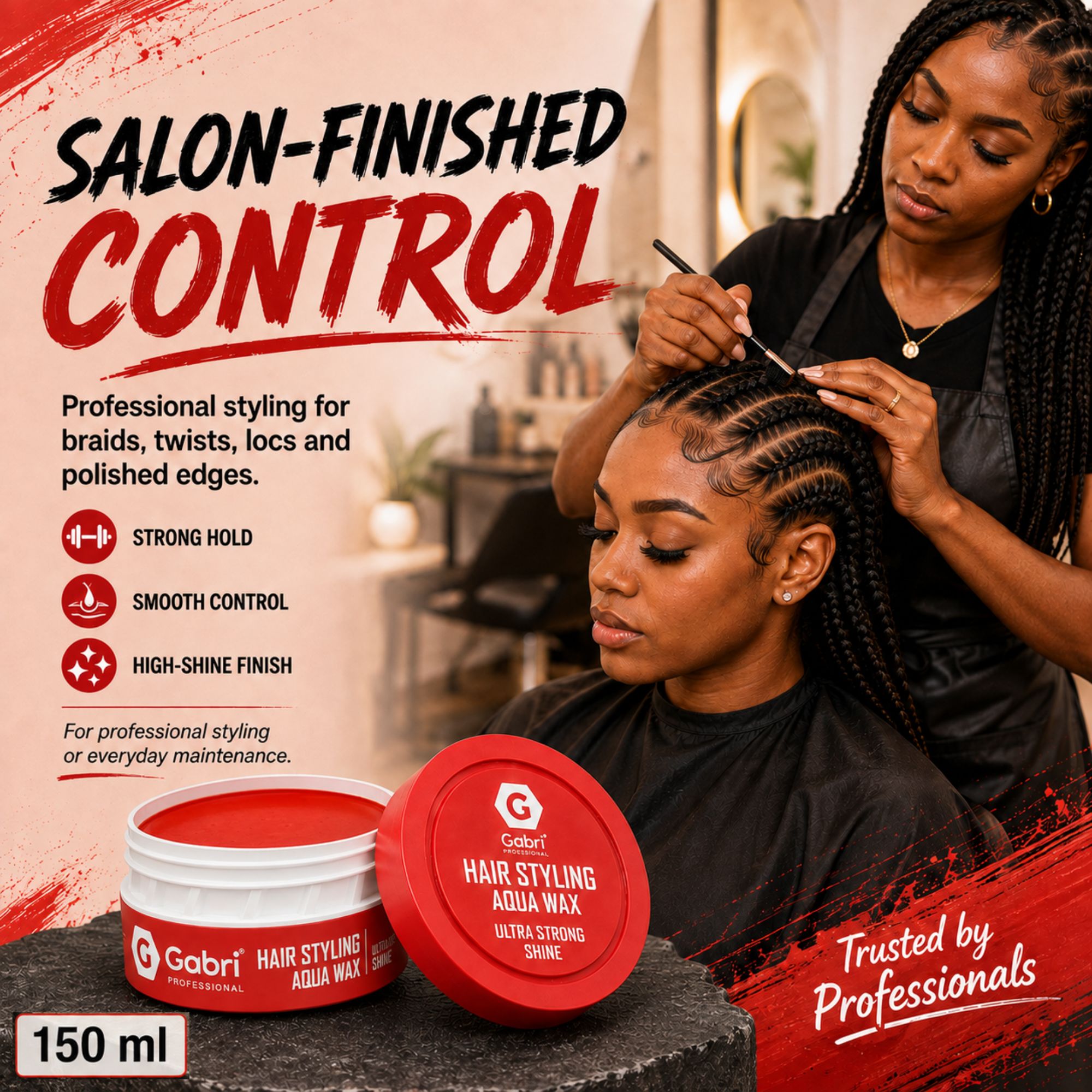 Gabri Professional - Hair Styling Aqua Wax Ultra Strong Shine 150ml