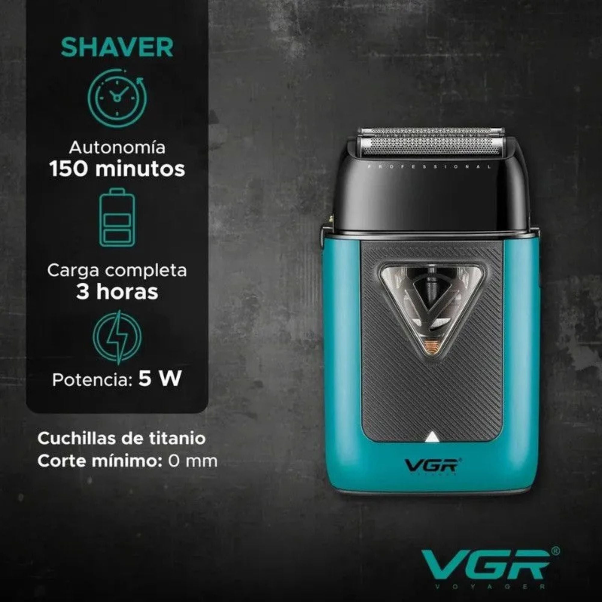 VGR - Professional Foil Shaver with 3 Interchangeable Covers (V-035S)