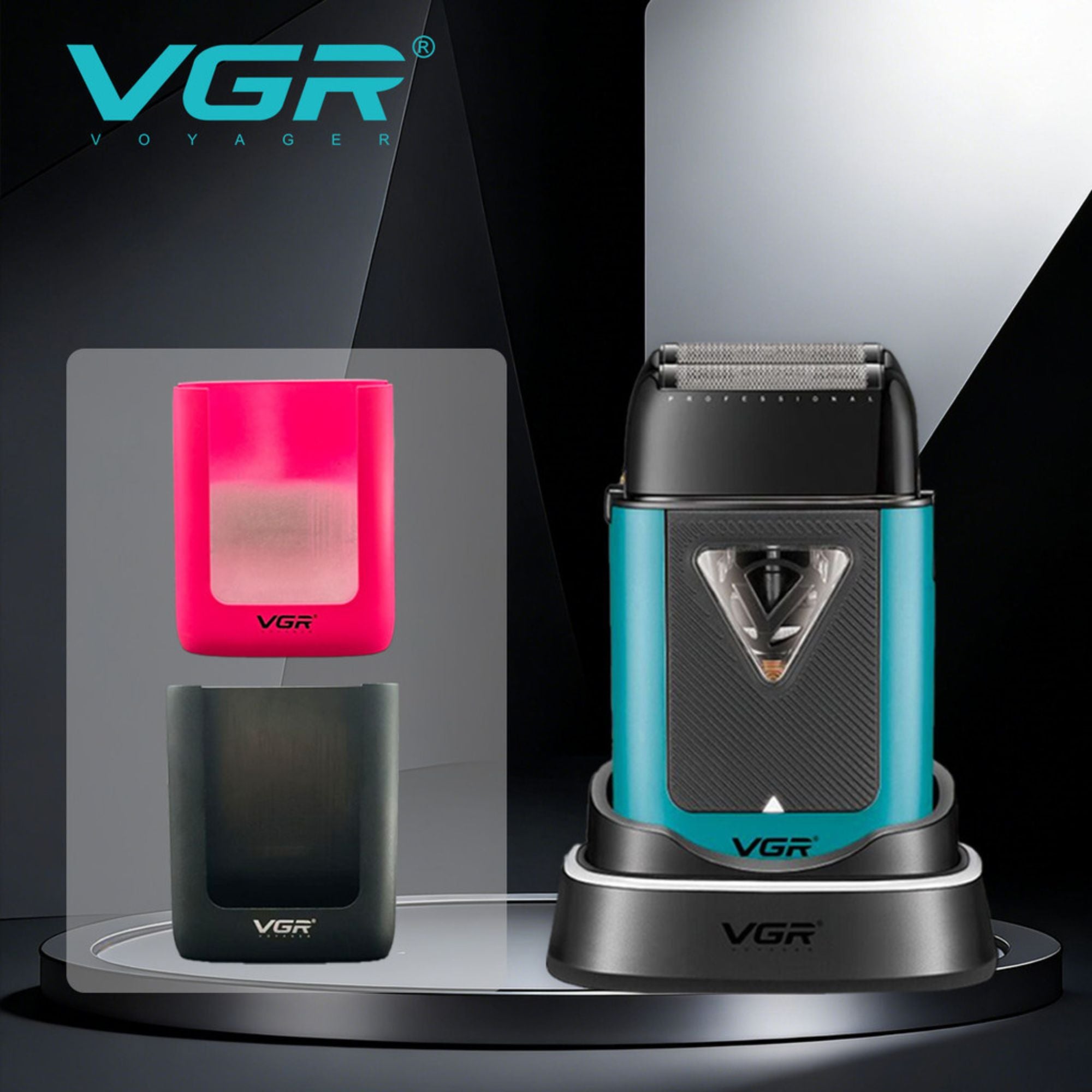 VGR - Professional Foil Shaver with 3 Interchangeable Covers (V-035S)